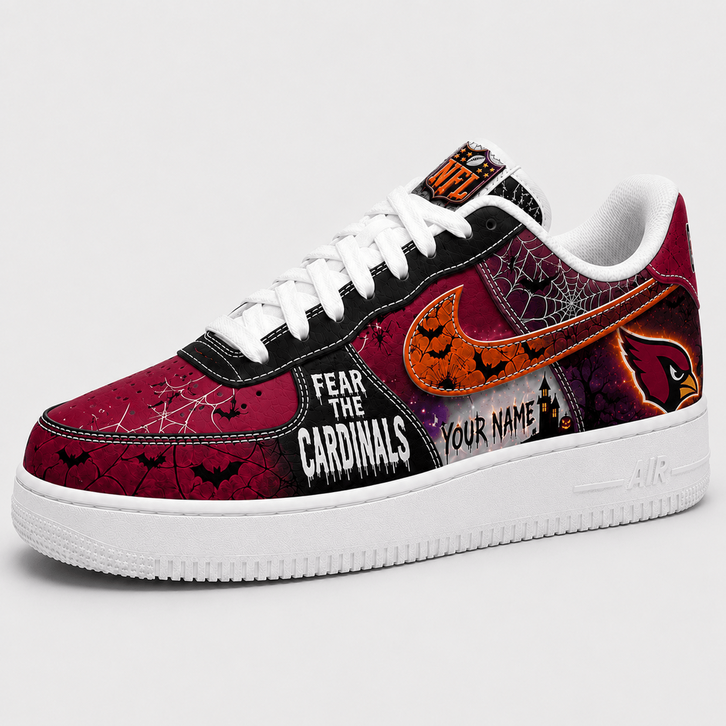 ARI x NFL Fear The Team Halloween AF1 Sneakers 1807