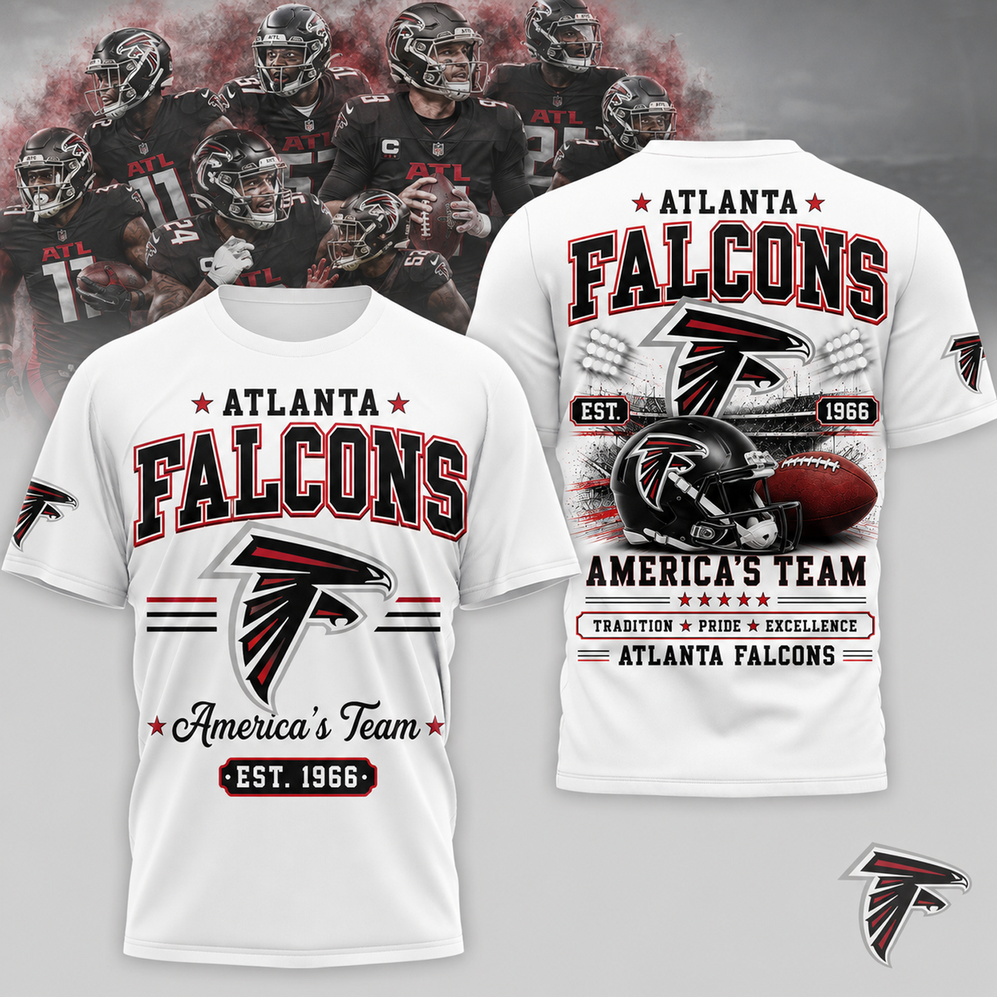 ATL x NFL Premium Team Tradition Pride 3D Shirt