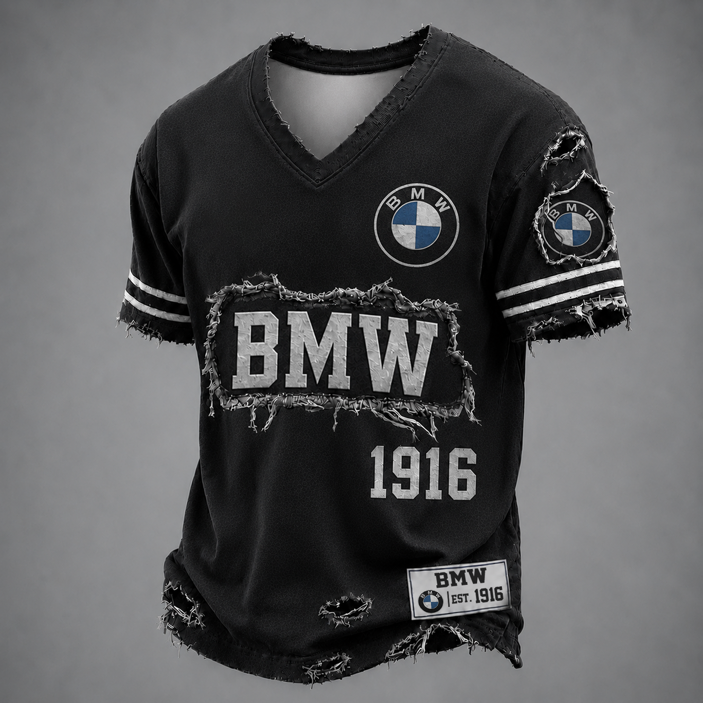 BMW Premium LUXURY V-Neck T-Shirt0806 DatND DVT