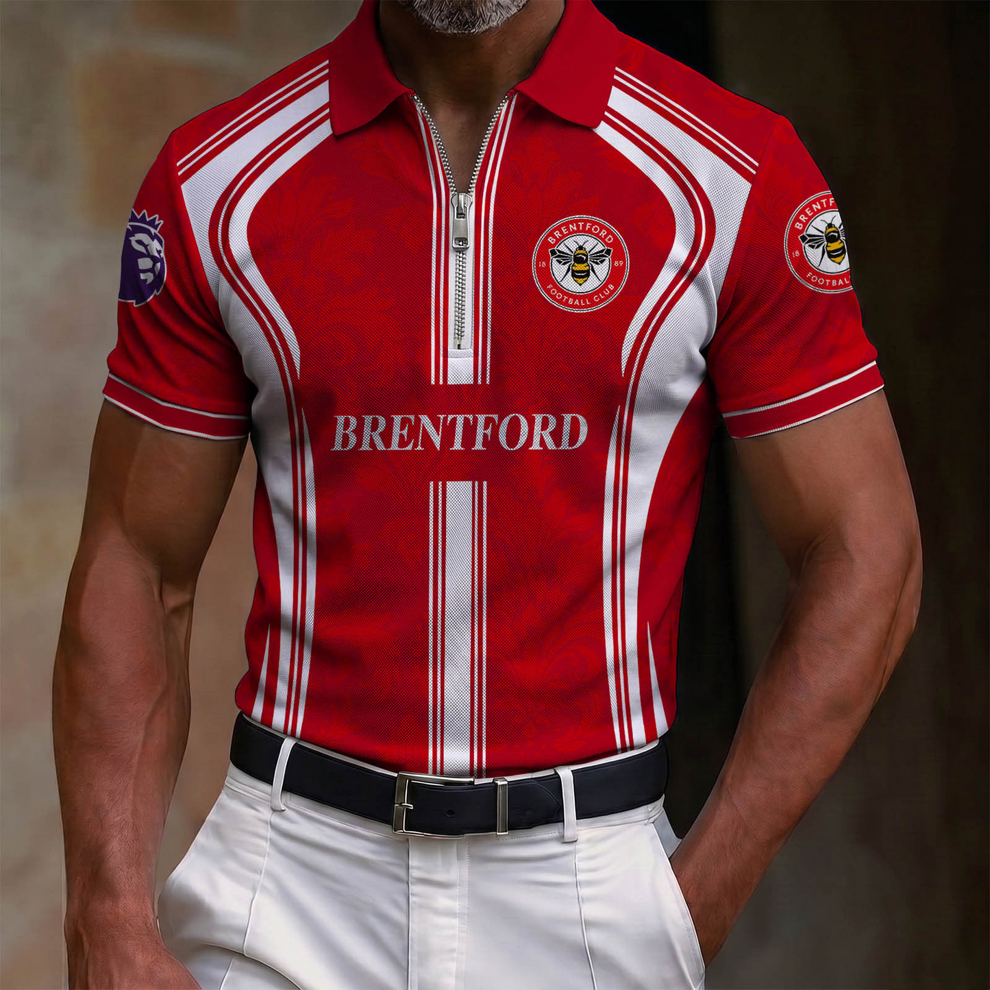 BRE x EPL Lapel Zip POLO Shirt