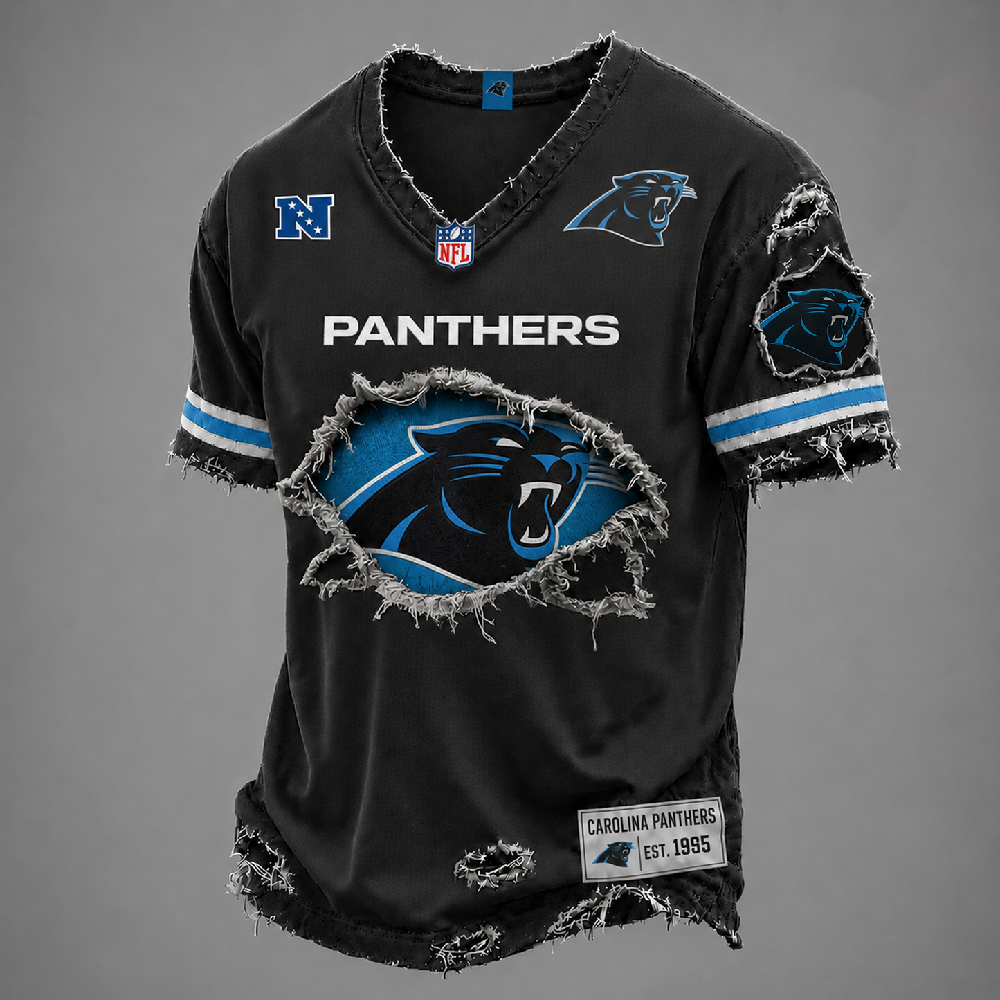 CAR x NFL LUXURY V-Neck T-Shirt V3 1906