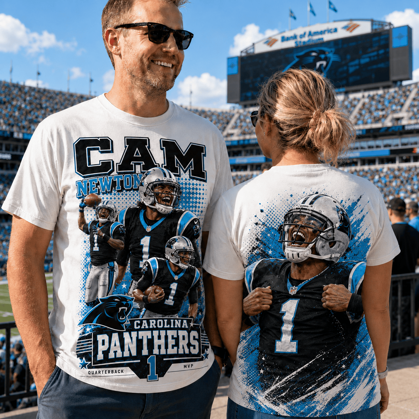 CAR x NFL Premium Football Player Graphic Shirt