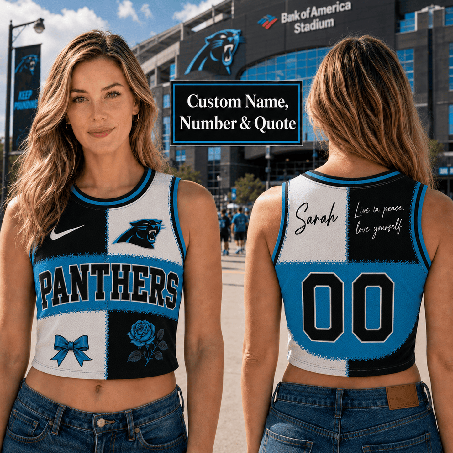 CAR x NFL Premium Women Croptop Tank Top