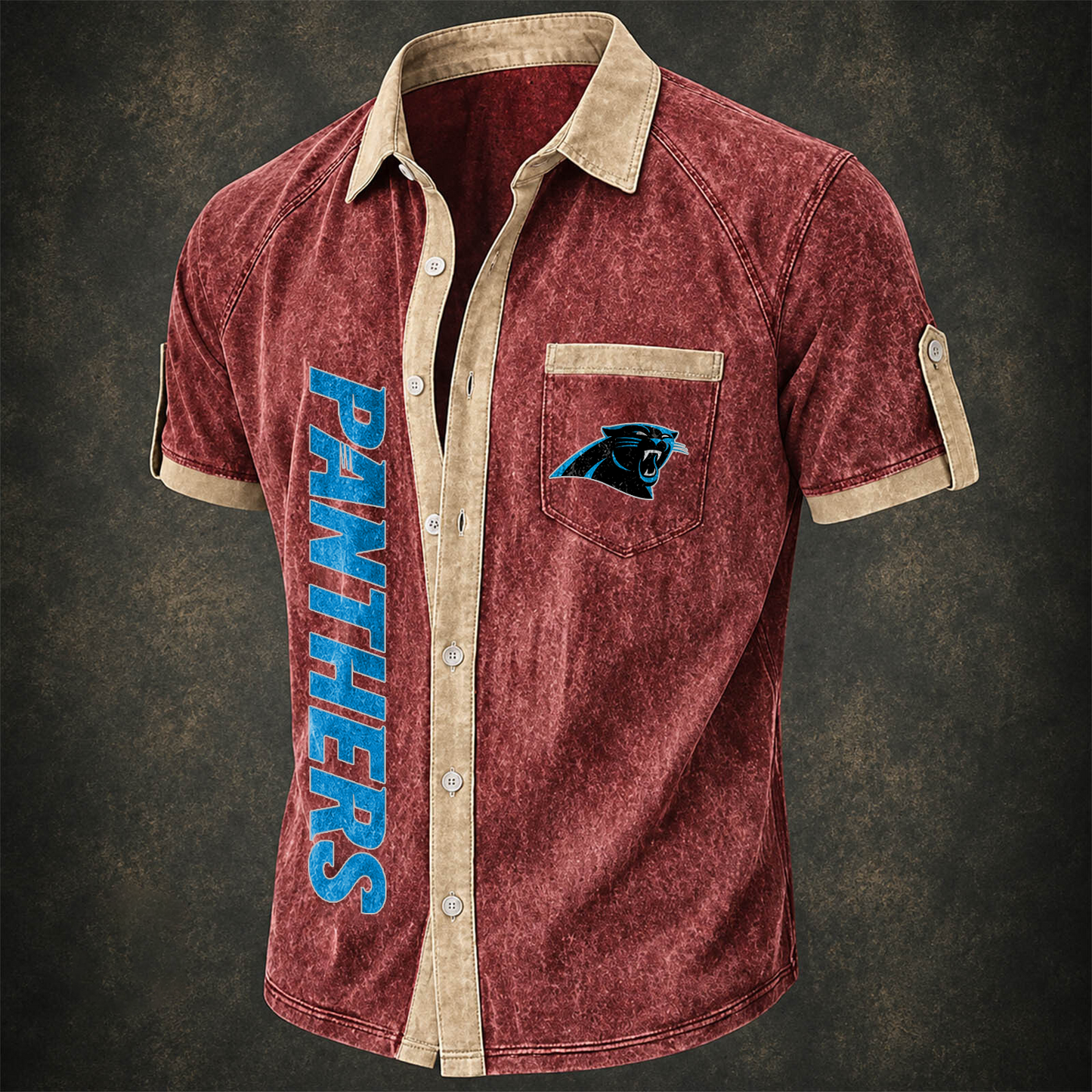 CAR x NFL Short-Sleeve Button-Up Sports Shirt