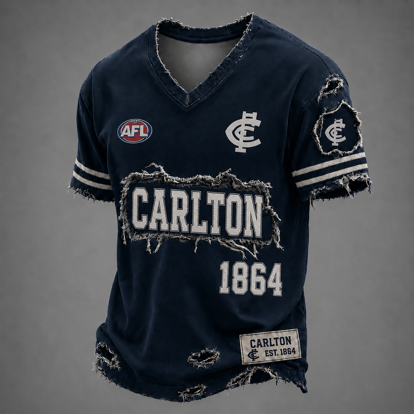 CARL x AFL LUXURY V-Neck T-Shirt