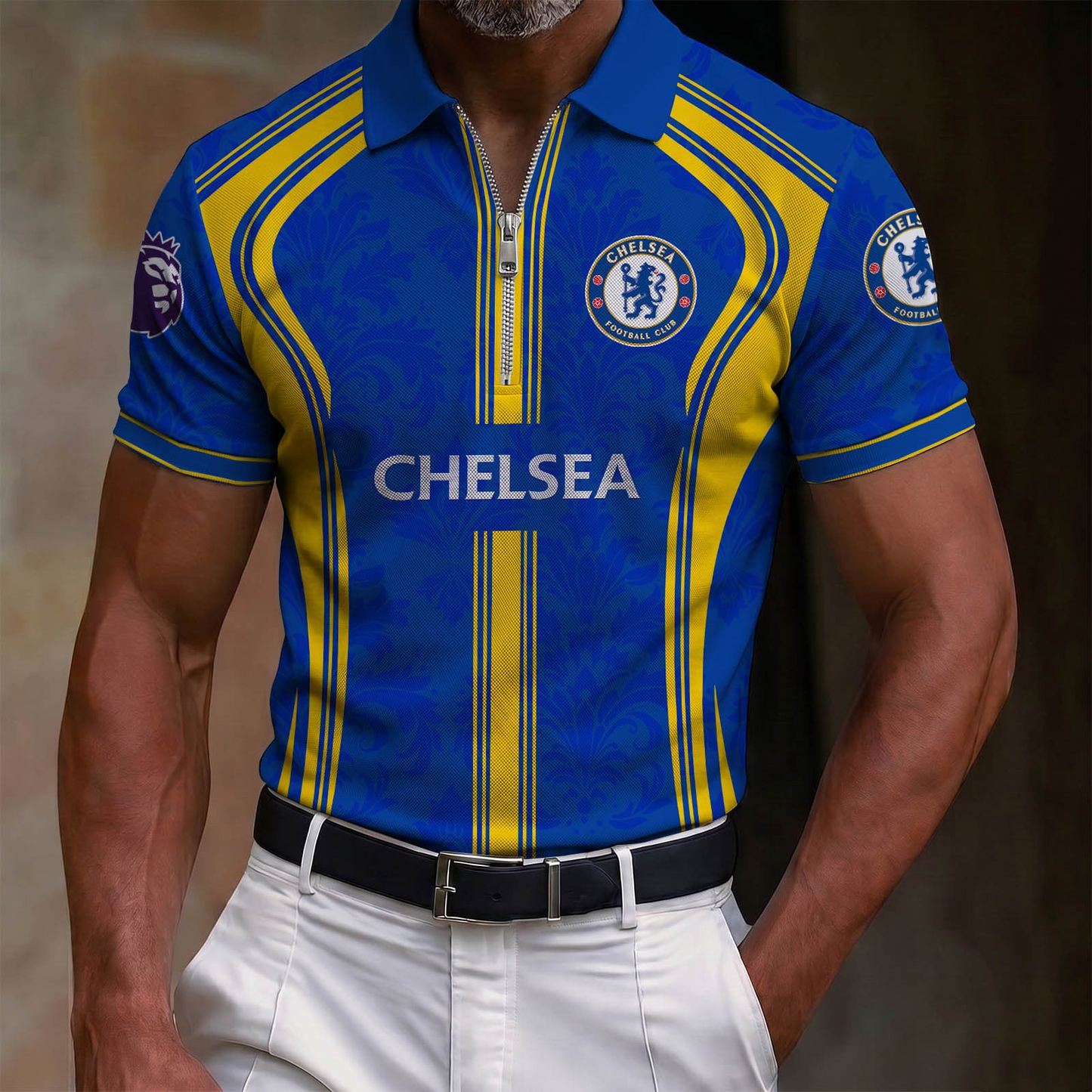 CHE x EPL Lapel Zip POLO Shirt