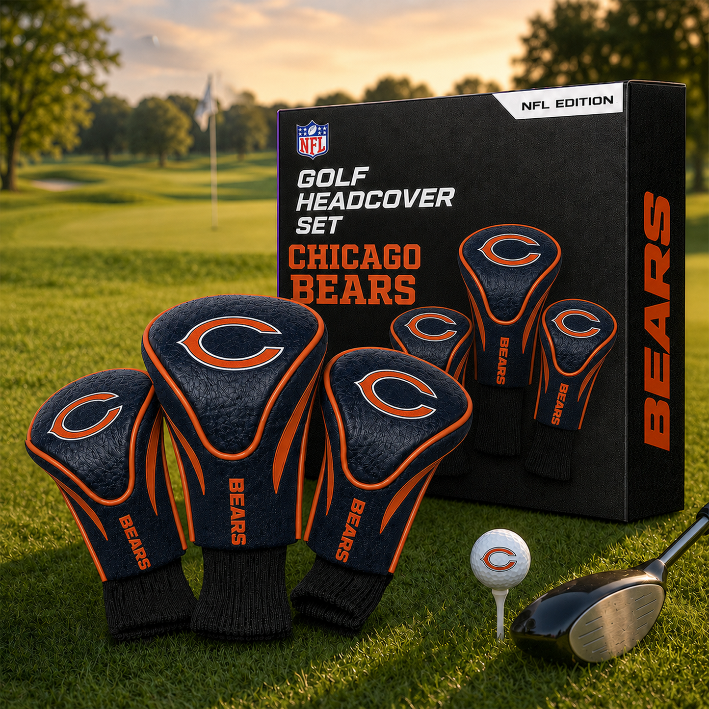 CHI Team Golf NFL 3-Pack Contour Sock Headcovers