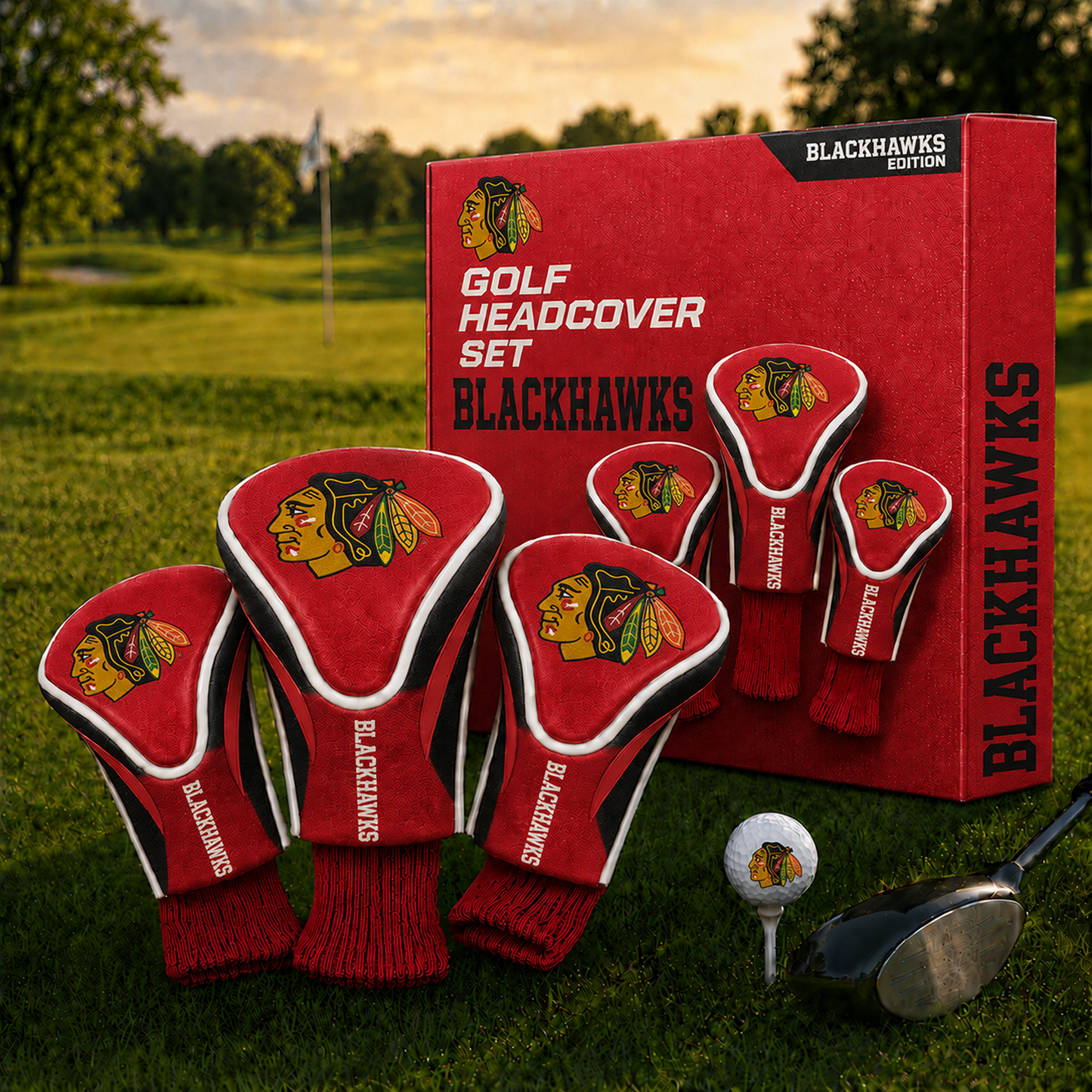 CHI Team Golf NHL 3-Pack Contour Sock Headcovers