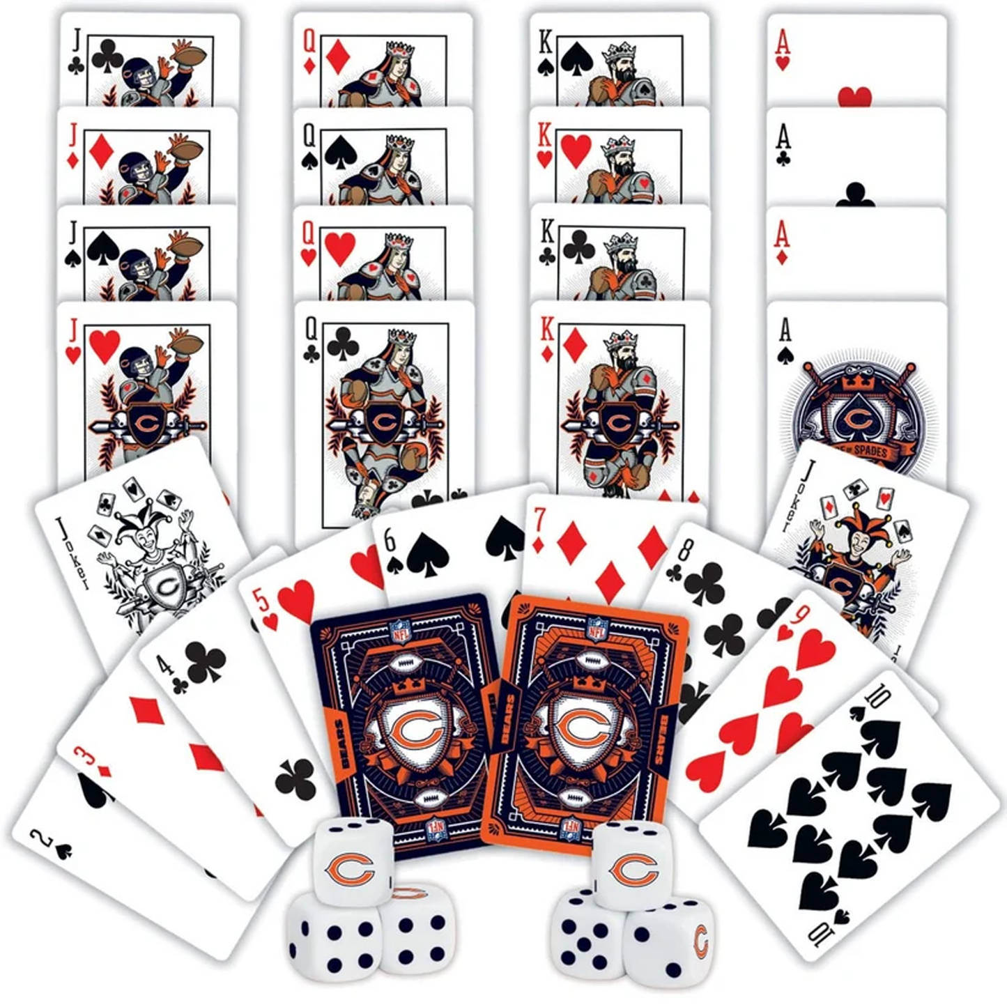 CHI x NFL 2-Pack Playing Cards & Dice Set