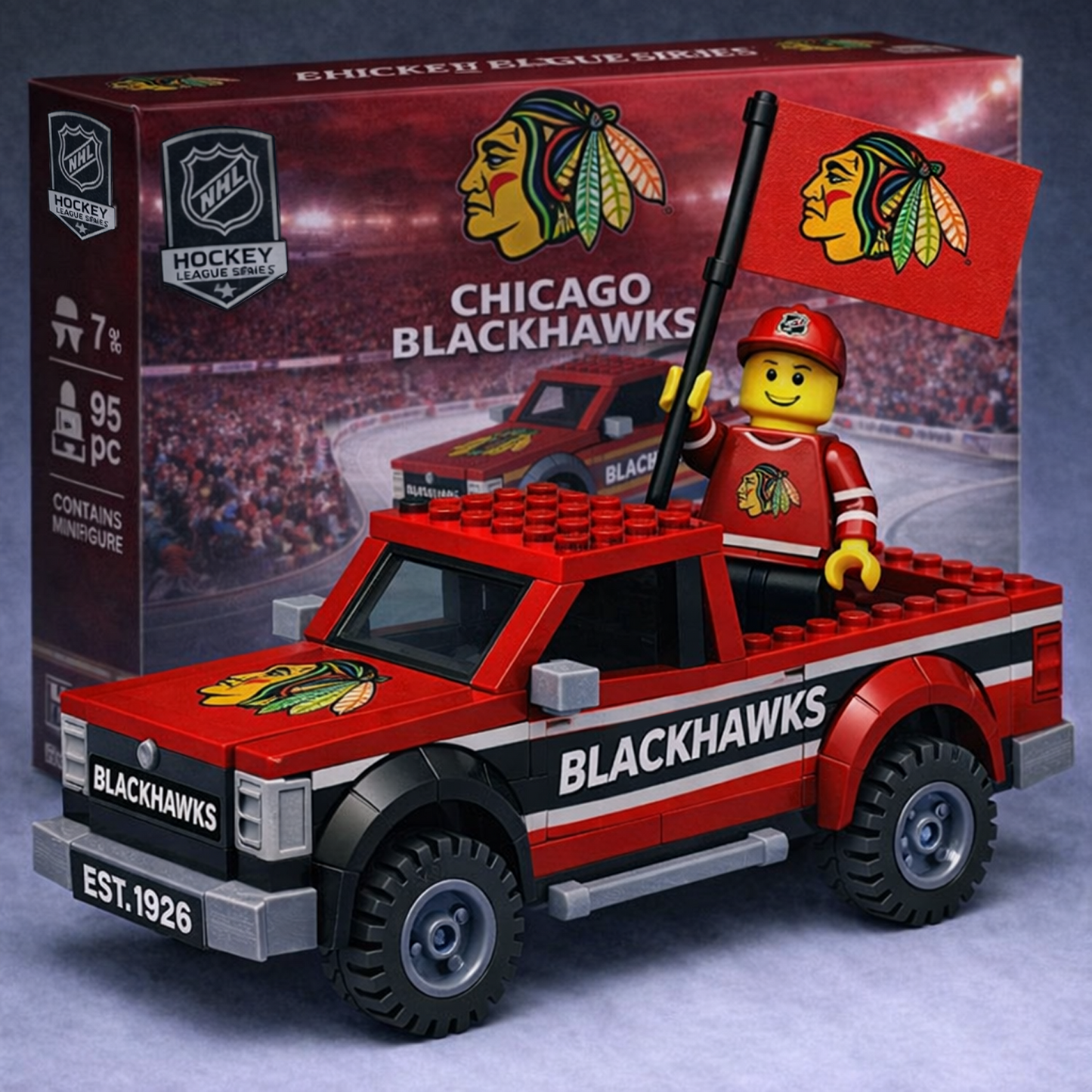 CHI x NHL Building Blocks Truck Toy Set V1 DatND DVT