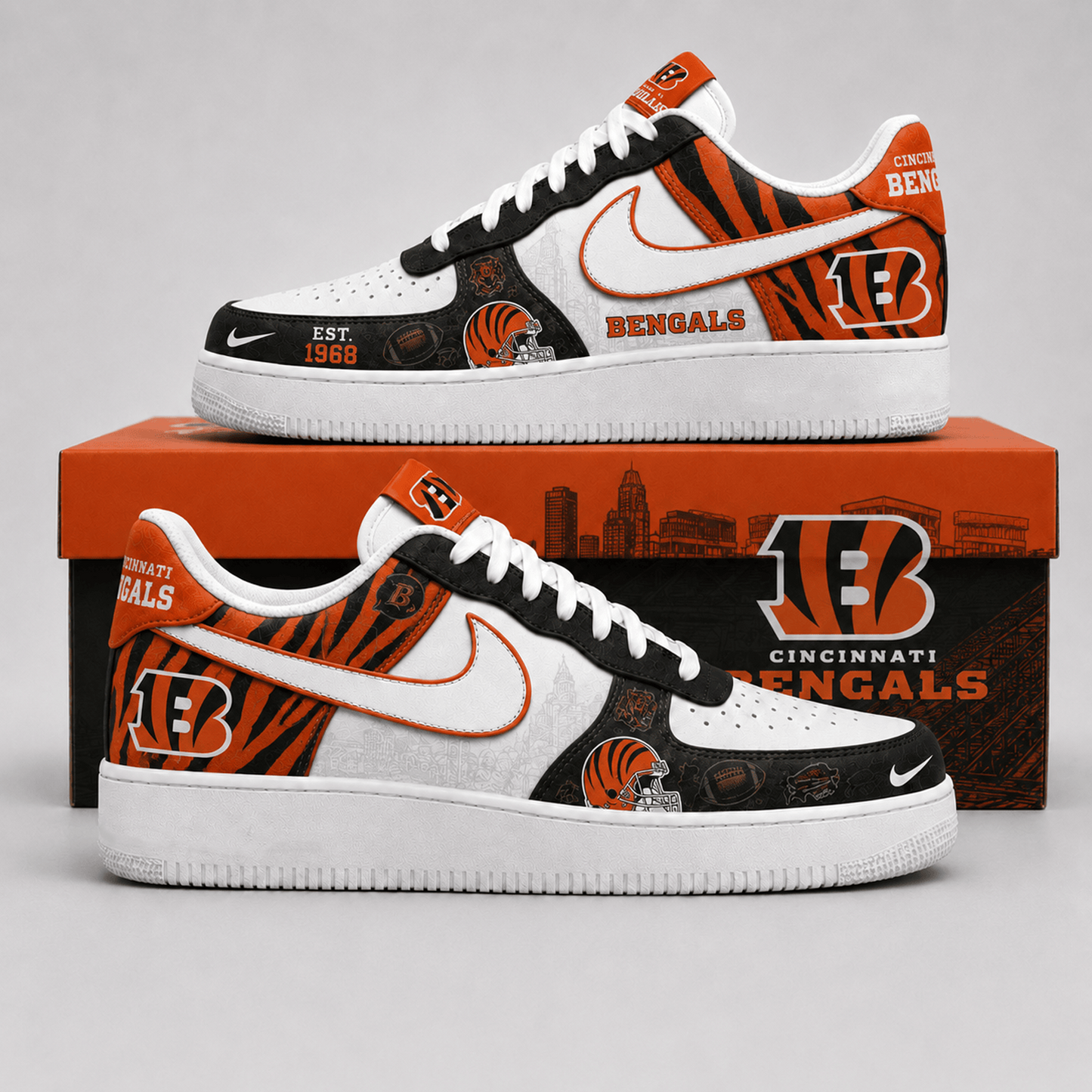 CIN x NFL Game Ready Fan AF1 Shoes