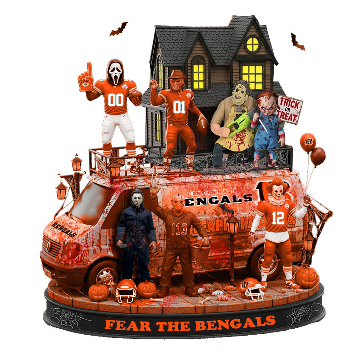 CIN x NFL Halloween Acrylic Plaque
