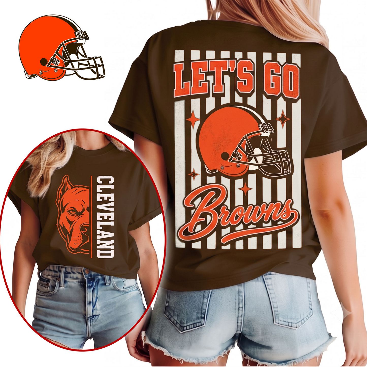 CLE x NFL Premium Victory Stripe 3D Shirt