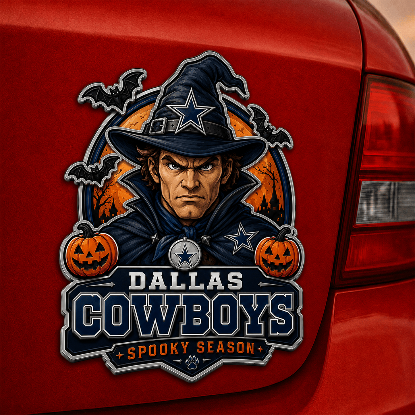 DAL x NFL Halloween Edition Car Namge Badge