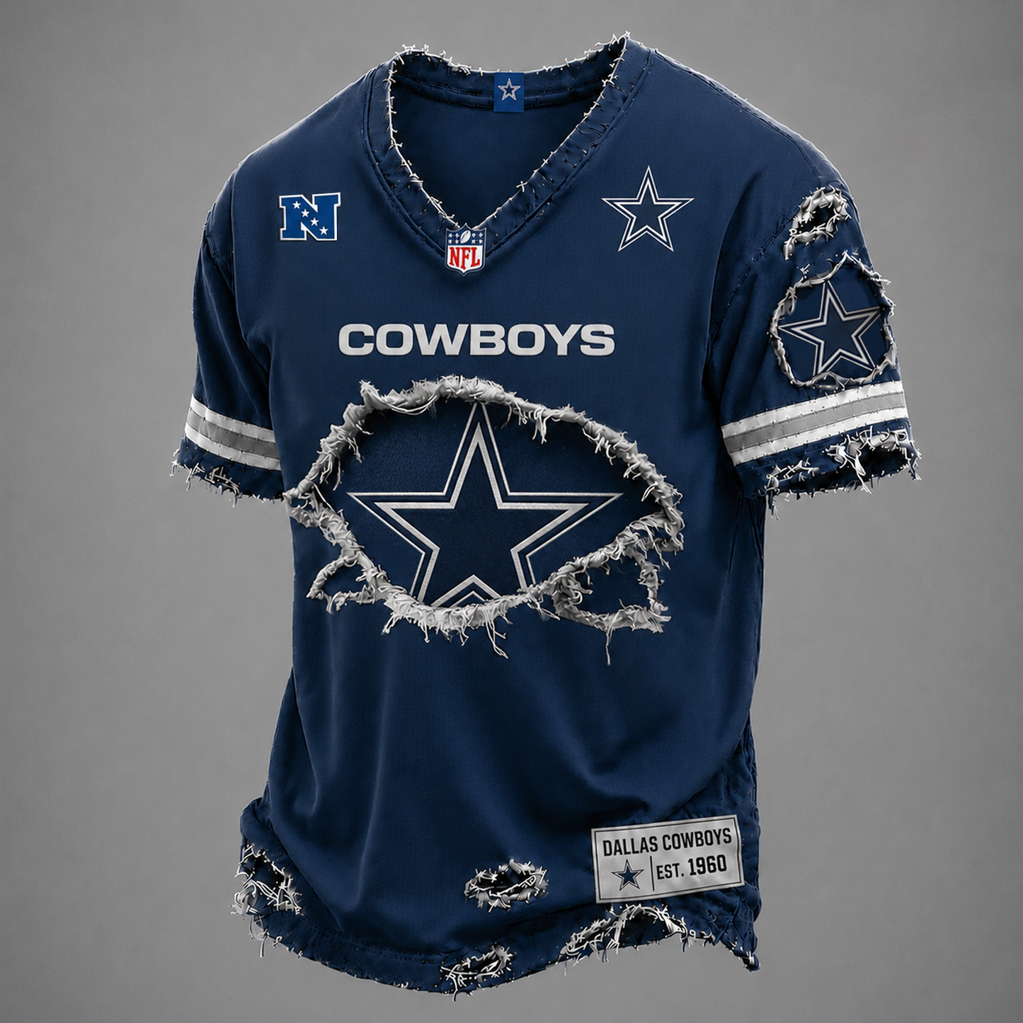 DAL x NFL LUXURY V-Neck T-Shirt V3 1906
