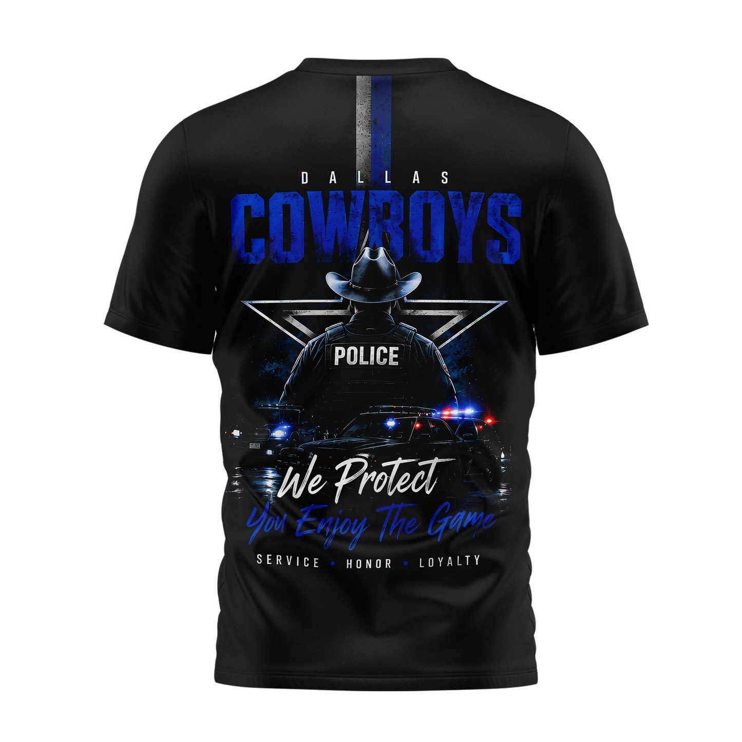 DAL x NFL Premium Police Tribute Team 3D Shirt