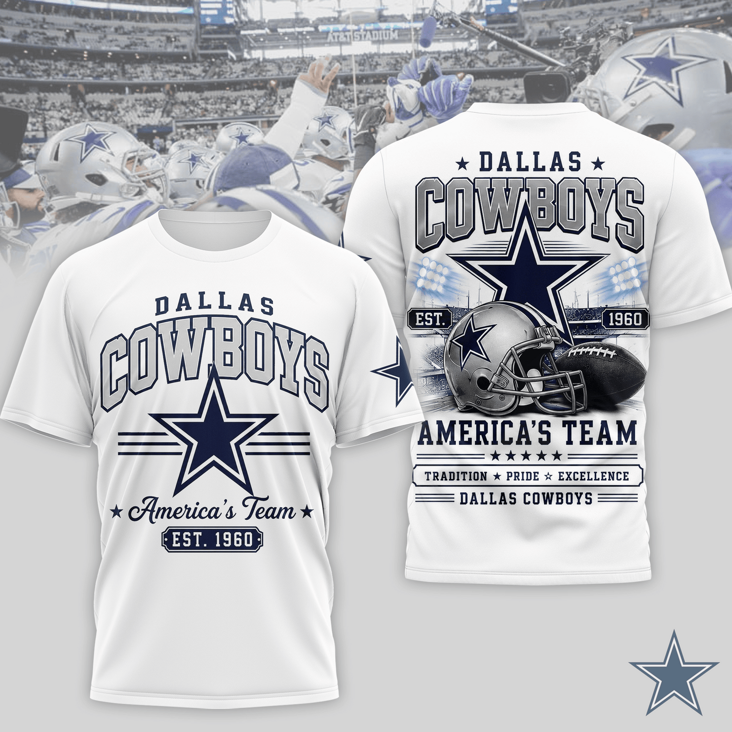 DAL x NFL Premium Team Tradition Pride 3D Shirt