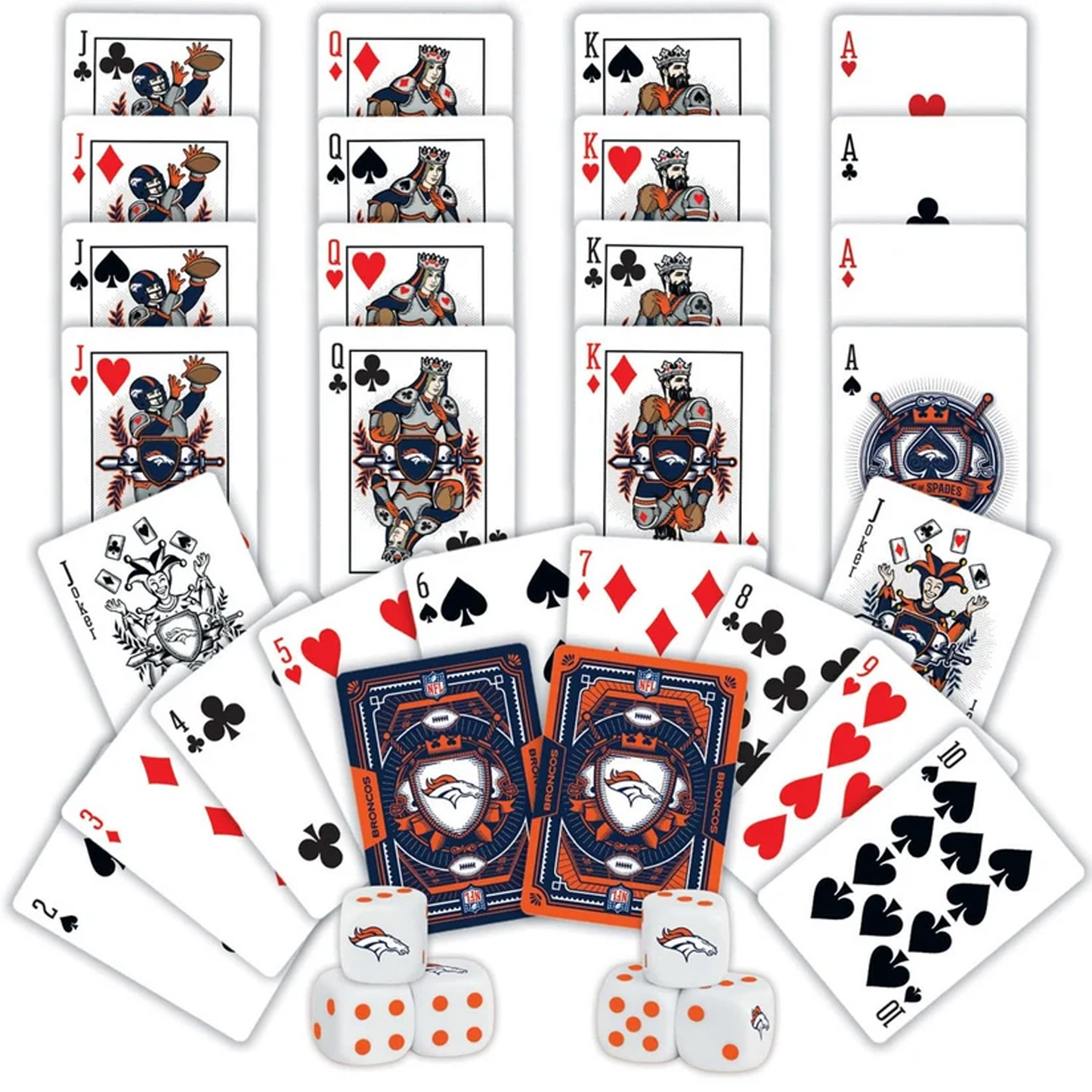 DEN x NFL 2-Pack Playing Cards & Dice Set