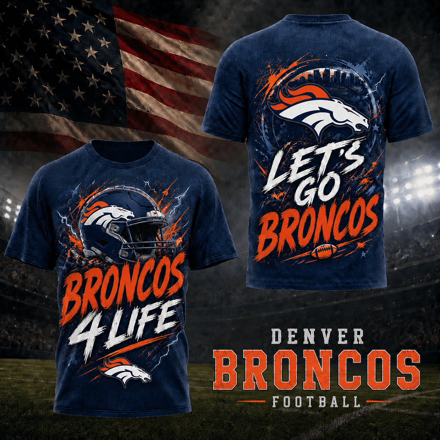 DEN x NFL Premium Fan For Life 3D Shirt