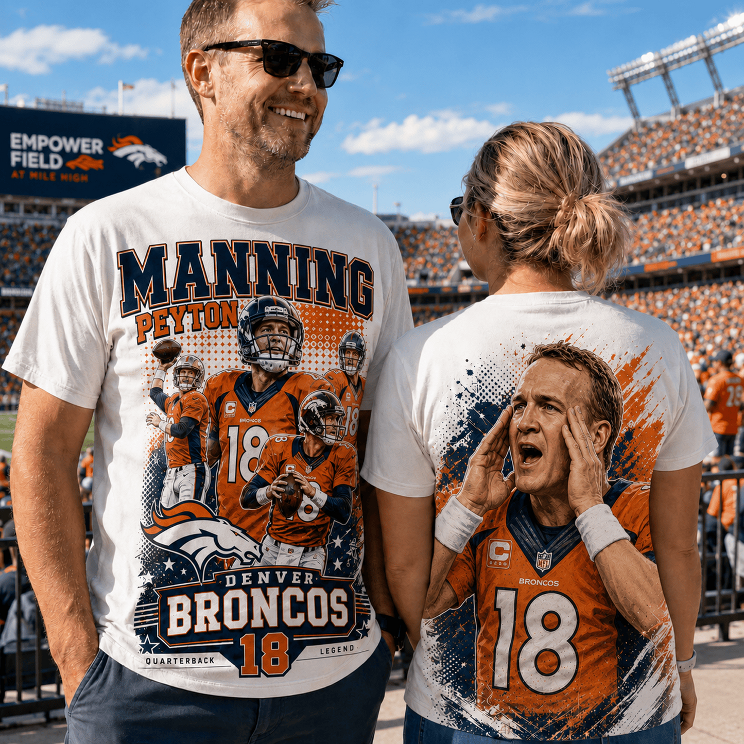 DEN x NFL Premium Football Player Graphic Shirt