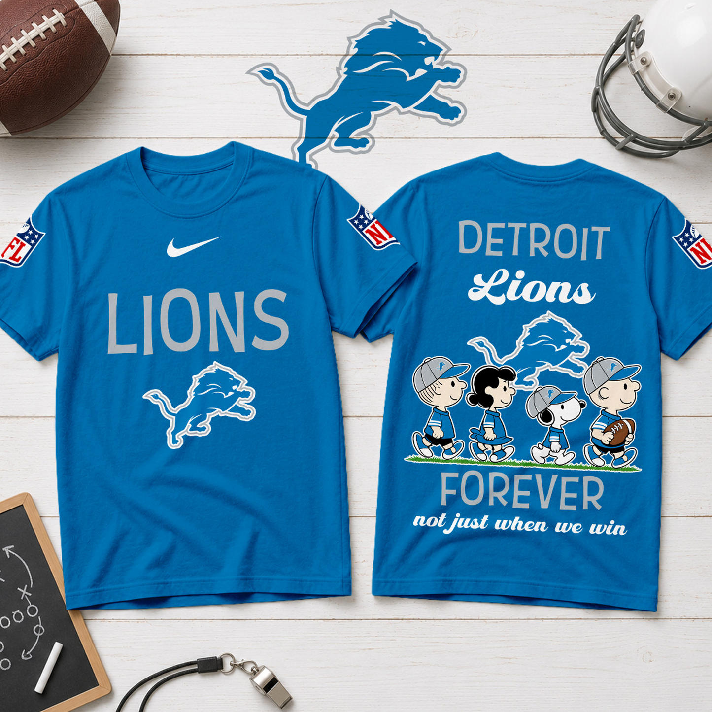 DET x NFL Forever ƒ?? Peanuts Football Fan 3D Shirt 2007