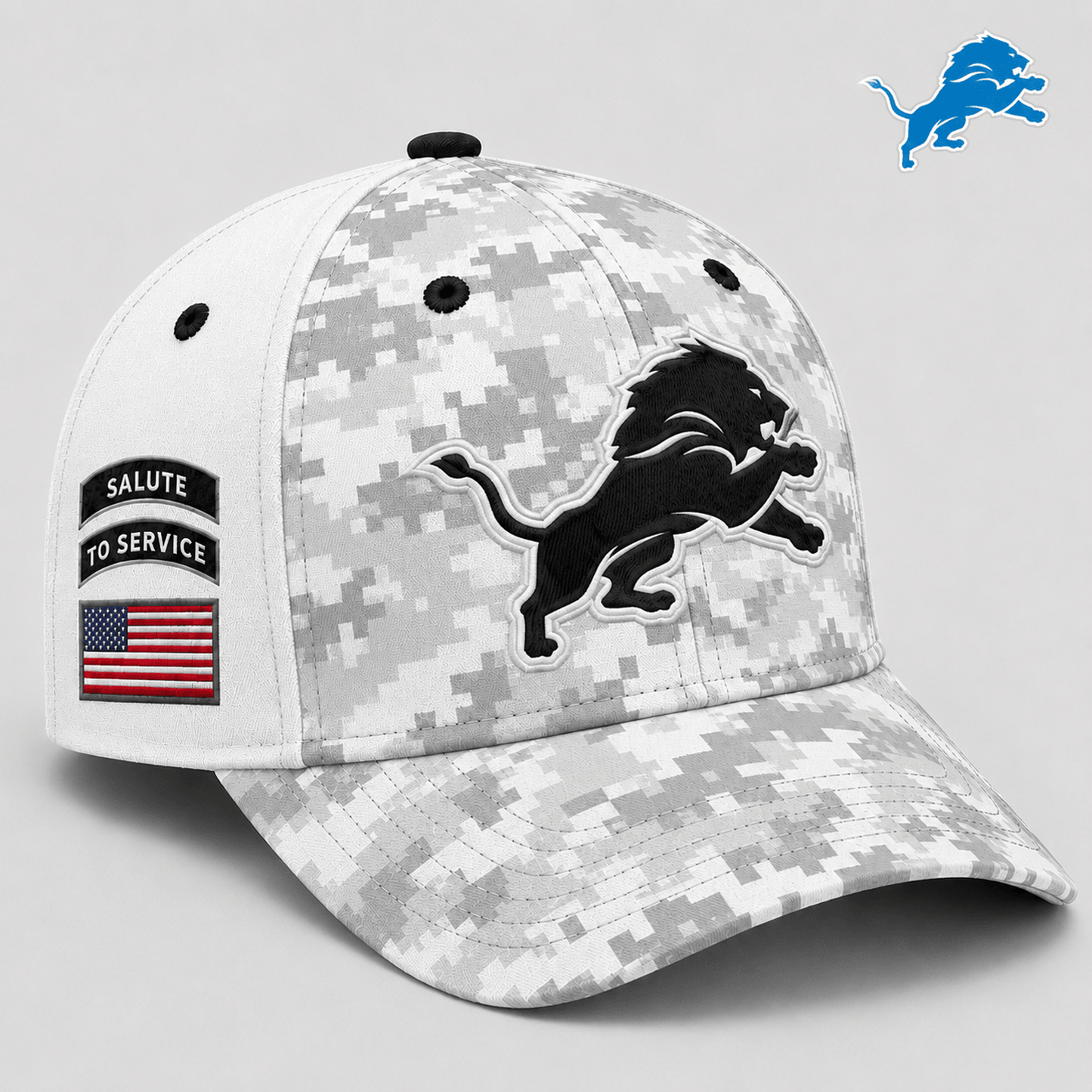 DET x NFL Premium Salute to Service Digital Camo Cap