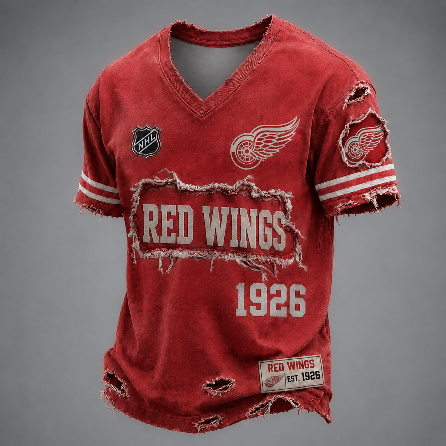DET x NHL LUXURY V-Neck T-Shirt 2705 DatND DVT