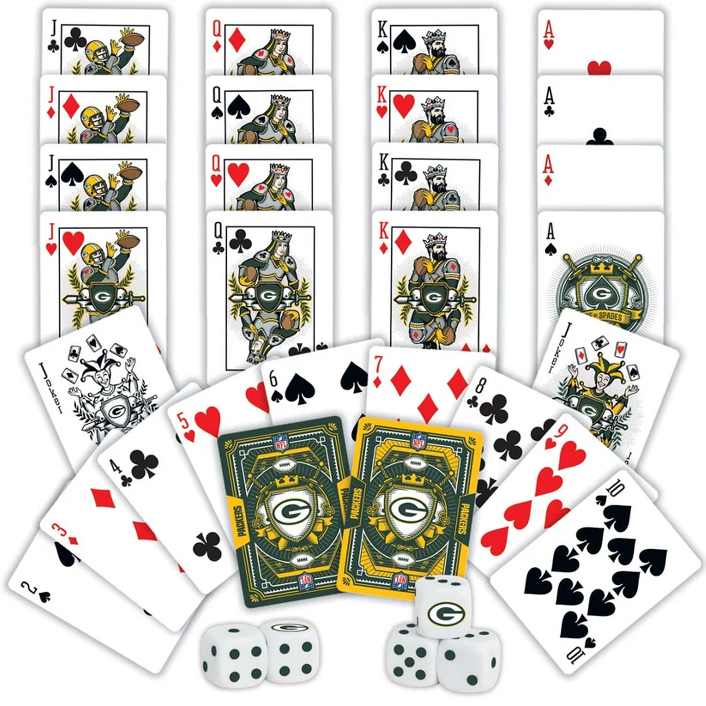 GB x NFL 2-Pack Playing Cards & Dice Set