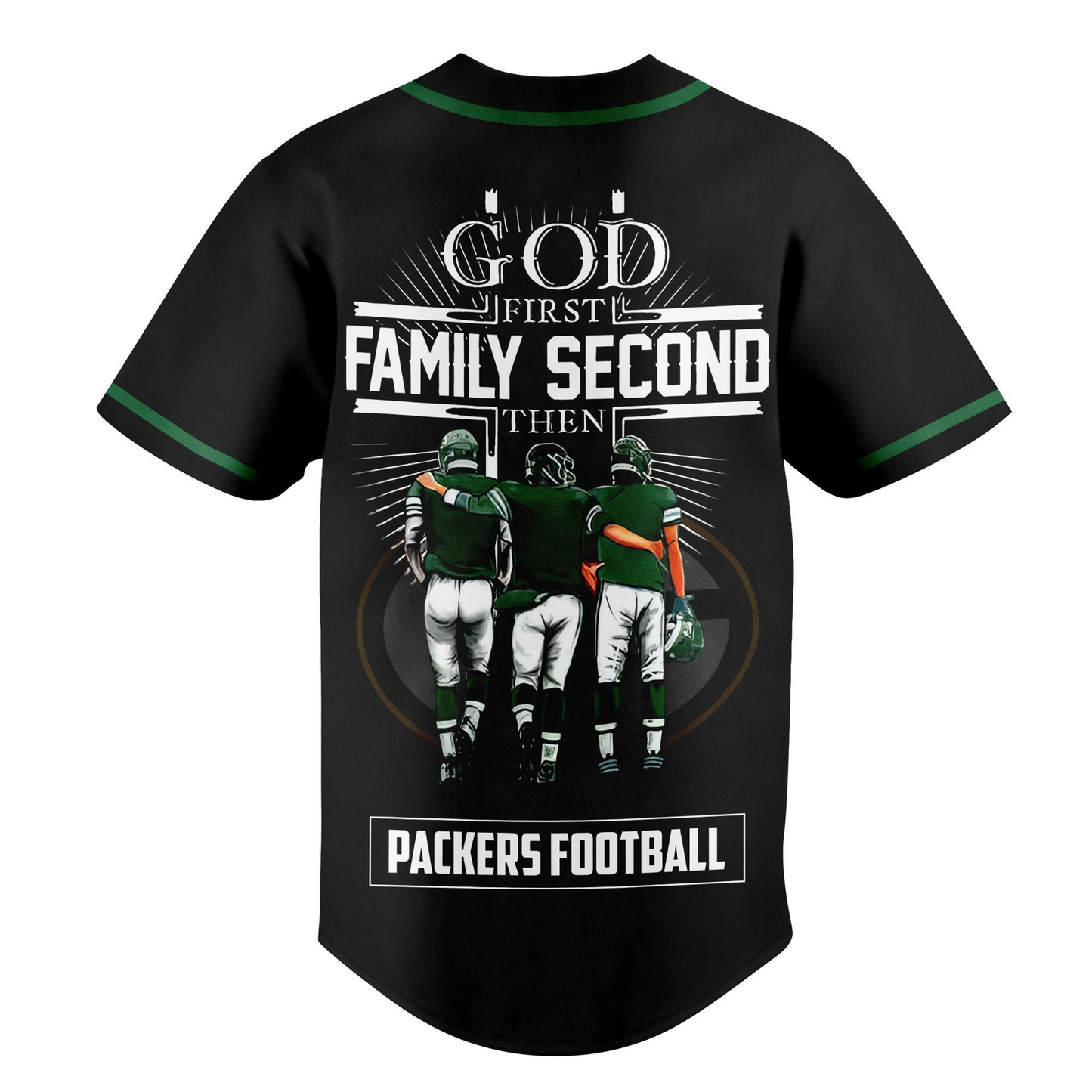 GB x NFL God First, Family Second ƒ?? Faith & Brotherhood Football Jersey