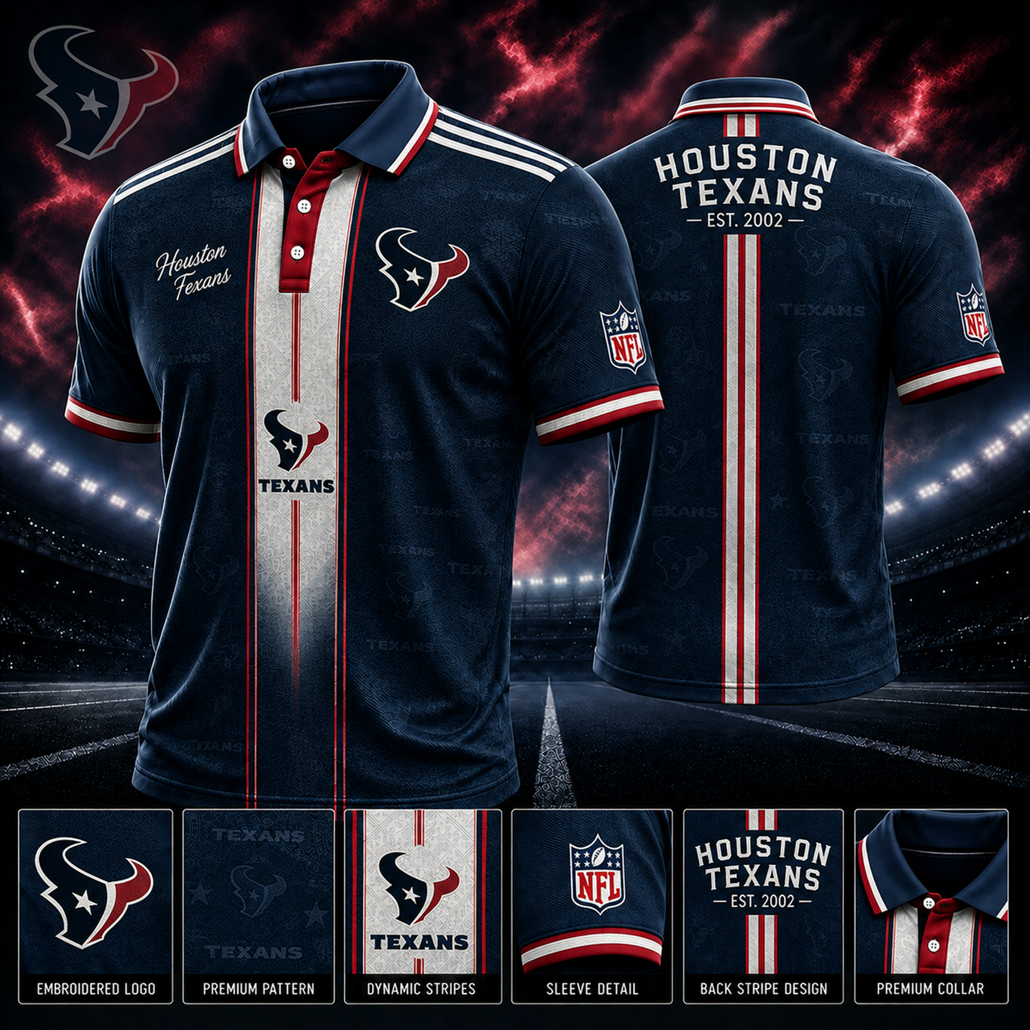 HOU x NFL Polo Shirt Limited Edition