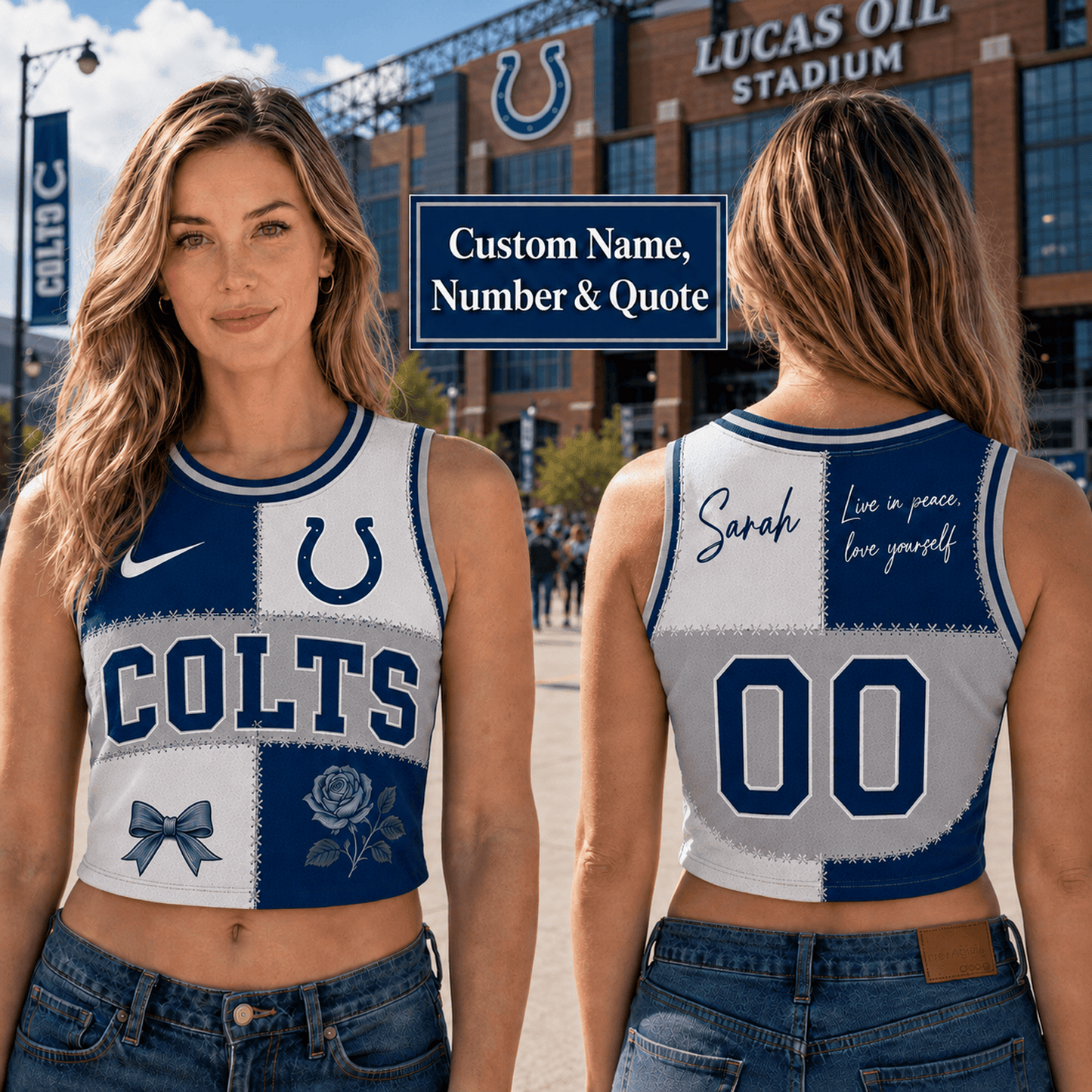 IND x NFL Premium Women Croptop Tank Top
