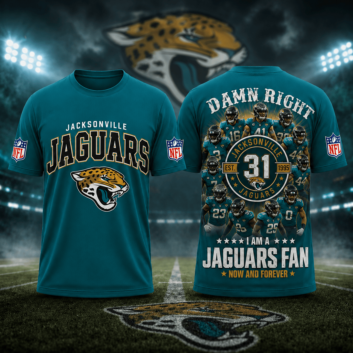 JAC x NFL Damn Right Forever Fan 3D Shirt