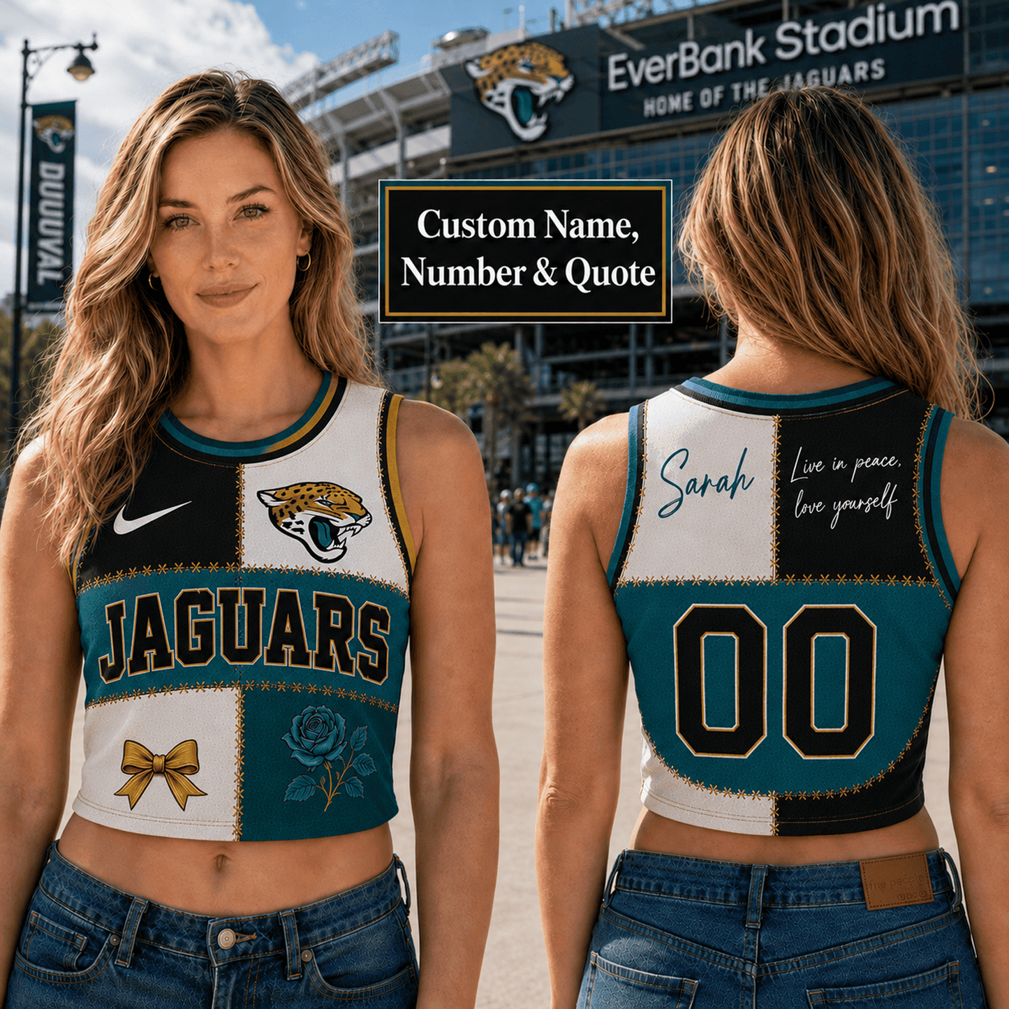 JAC x NFL Premium Women Croptop Tank Top
