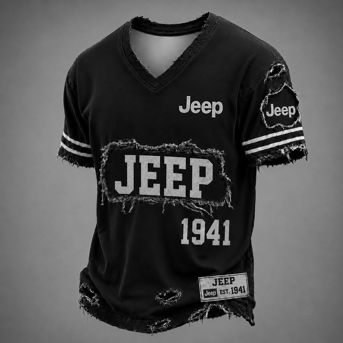 JEEP Premium LUXURY V-Neck T-Shirt DatND DVT
