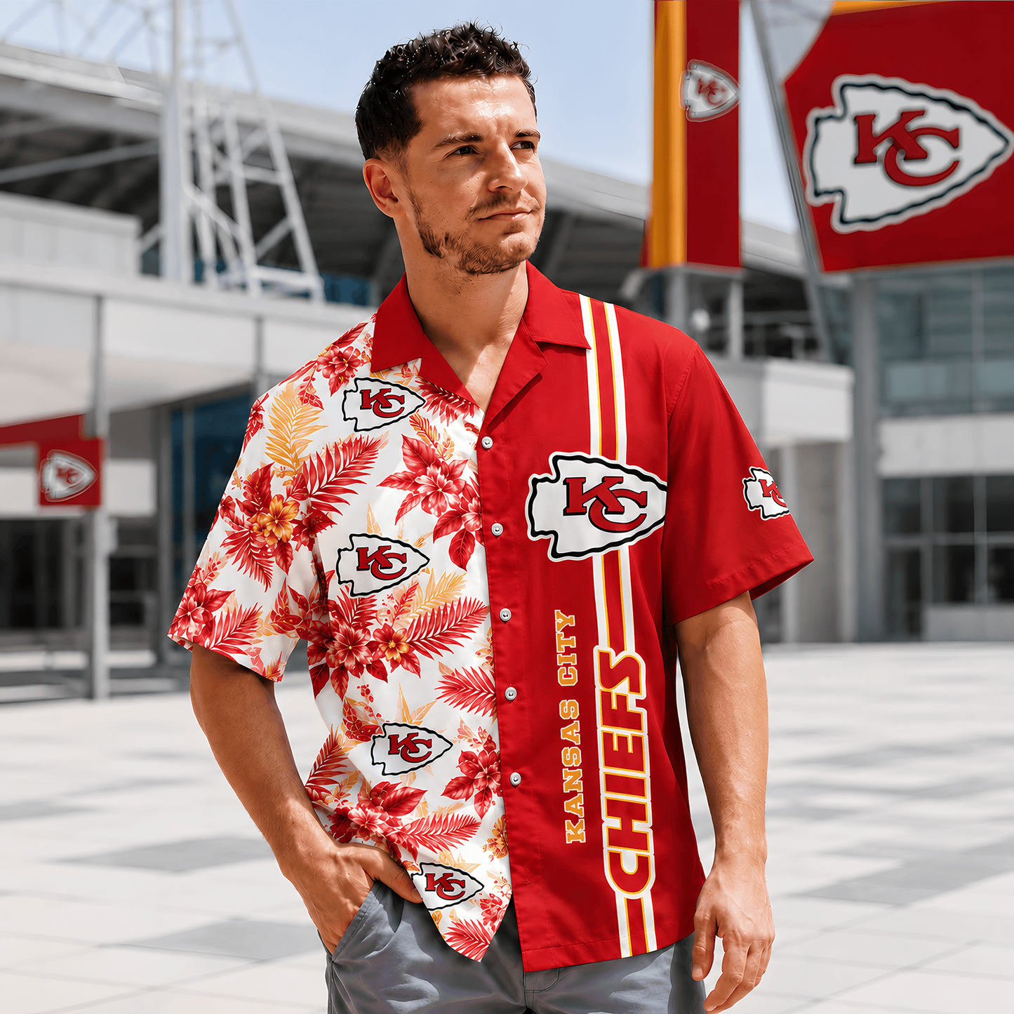 KC x NFL Gridiron Paradise Hawaiian Shirt 2107