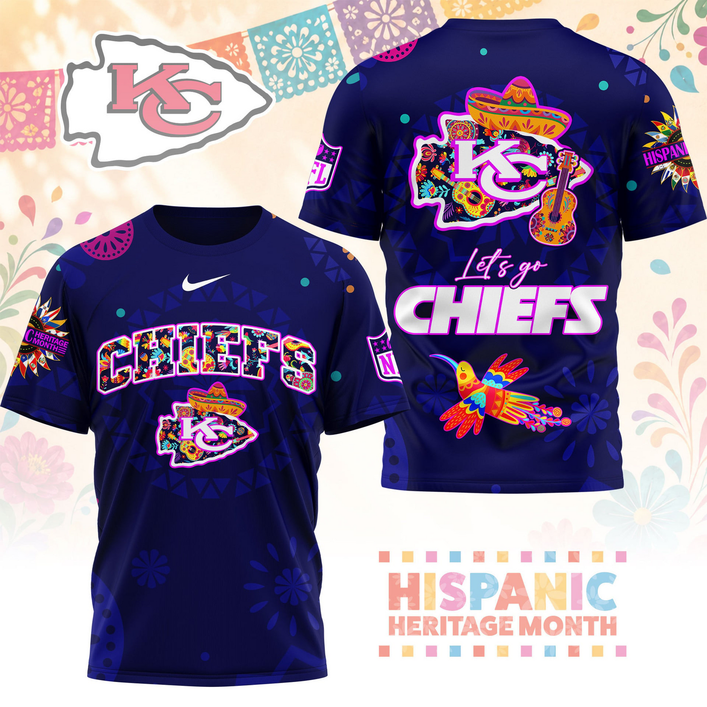 KC x NFL Hispanic Heritage Fiesta 3D Shirt 2007