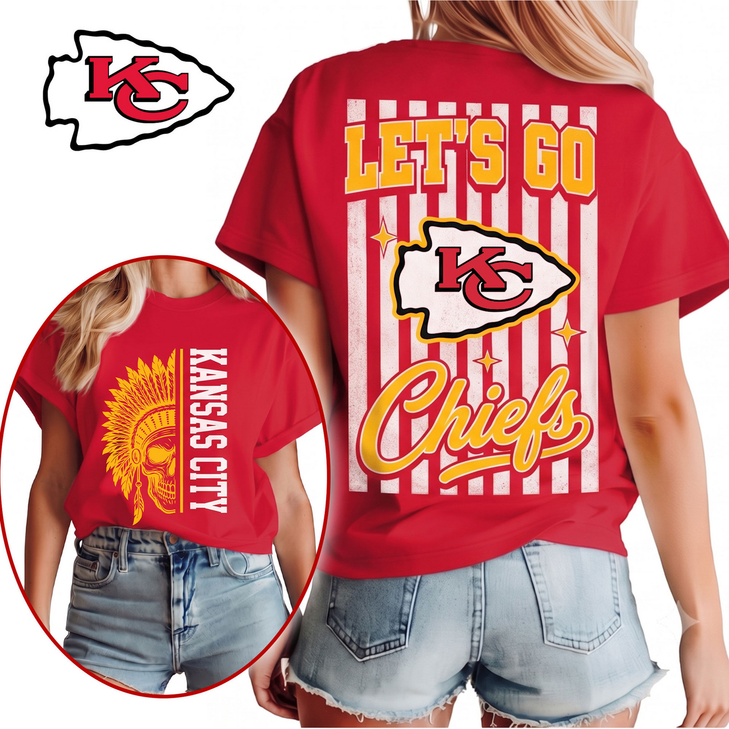 KC x NFL Premium Victory Stripe 3D Shirt
