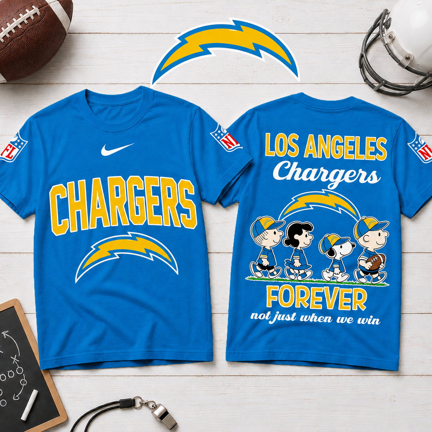 LAC x NFL Forever ƒ?? Peanuts Football Fan 3D Shirt 2007