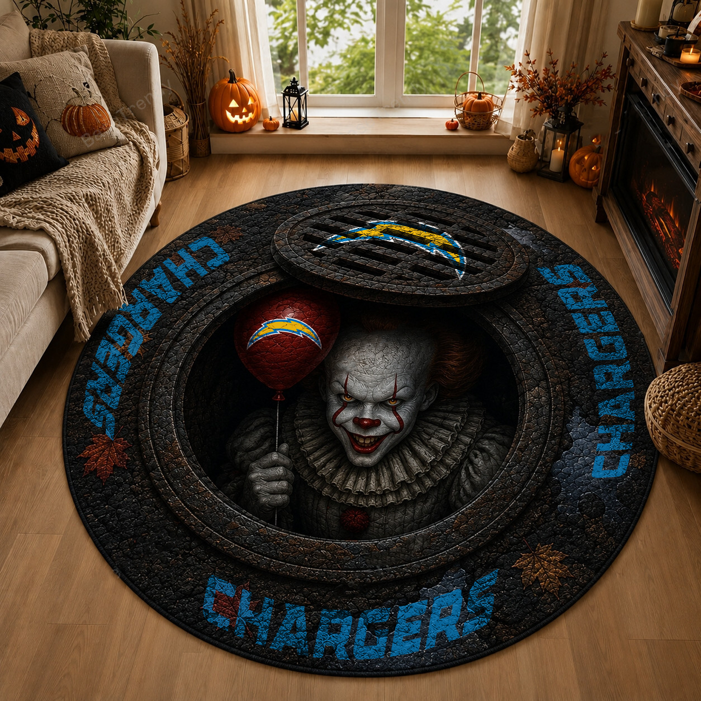 LAC x NFL Halloween IT Rug