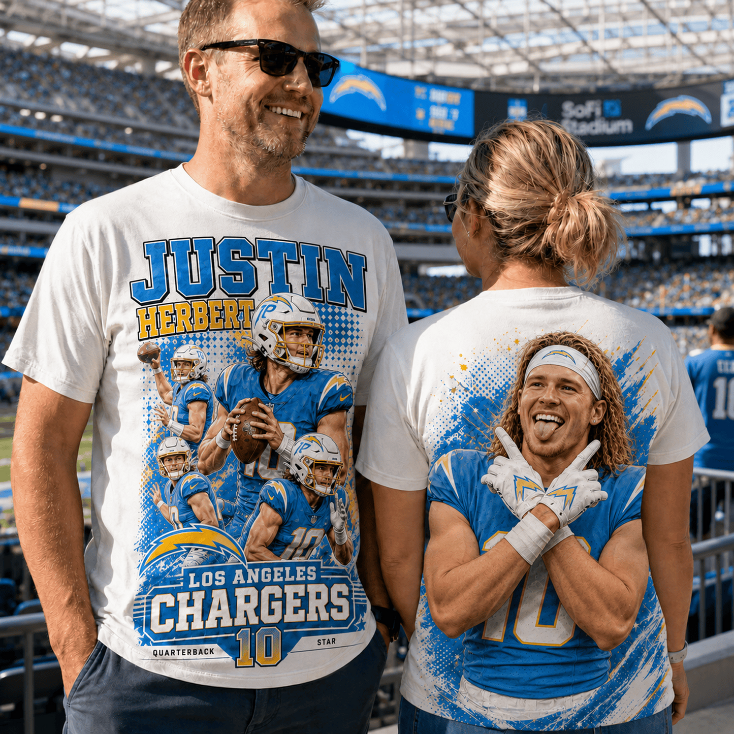 LAC x NFL Premium Football Player Graphic Shirt