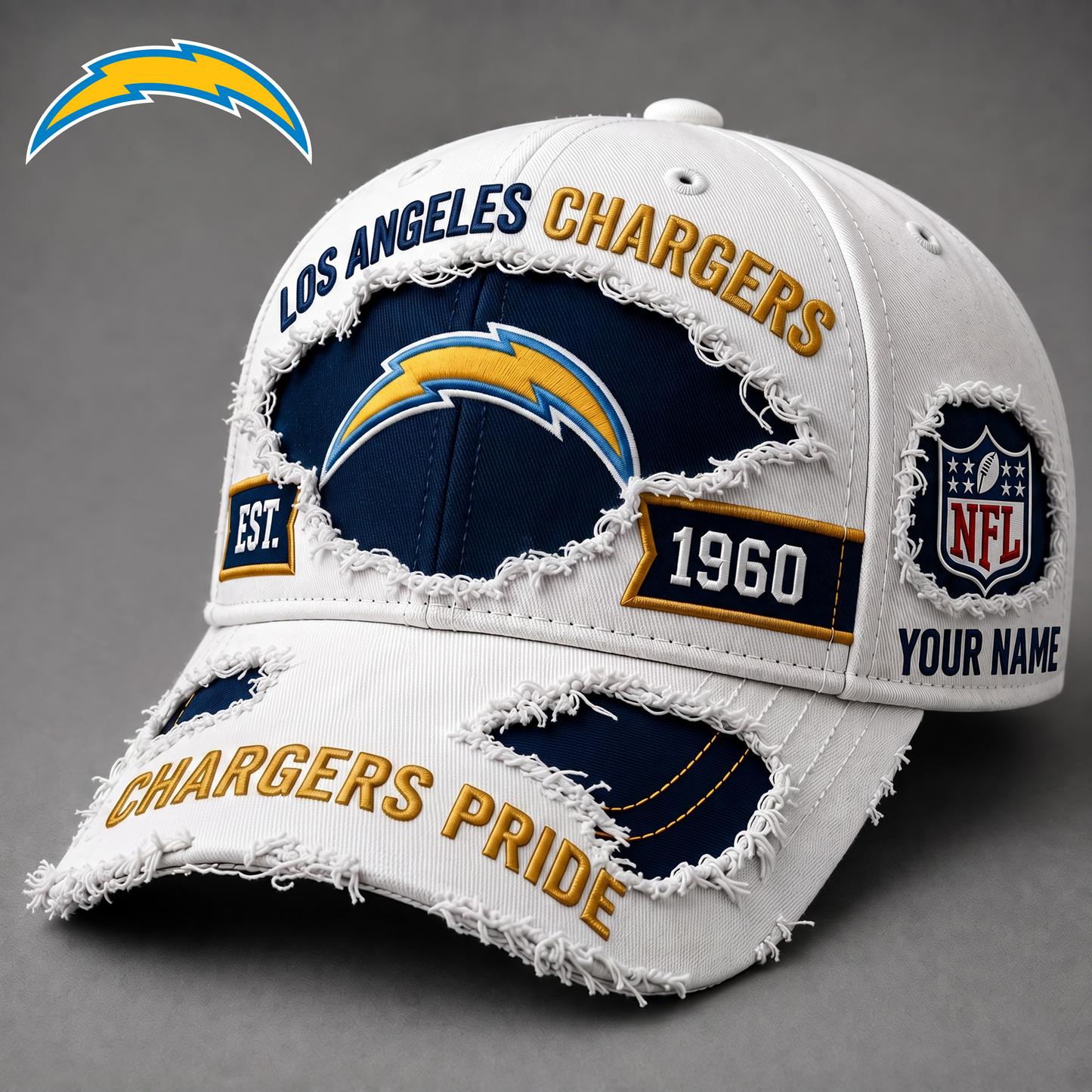 PREMIUM NFL X LAC EXCLUSIVE PERSONALIZED CAP FOR GAME DAY