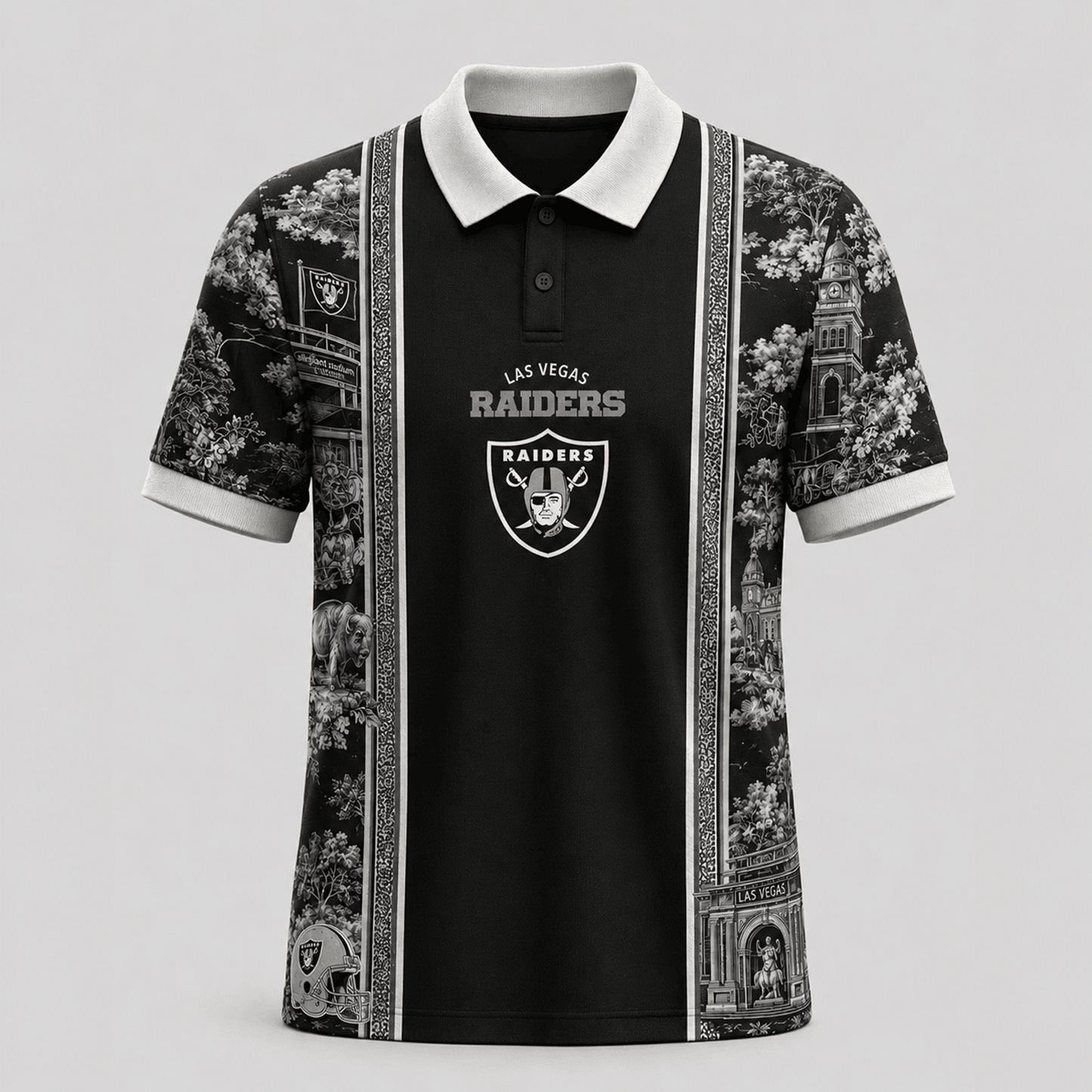 LV x NFL Heritage Cityscape Polo Shirt for Loyal Fans