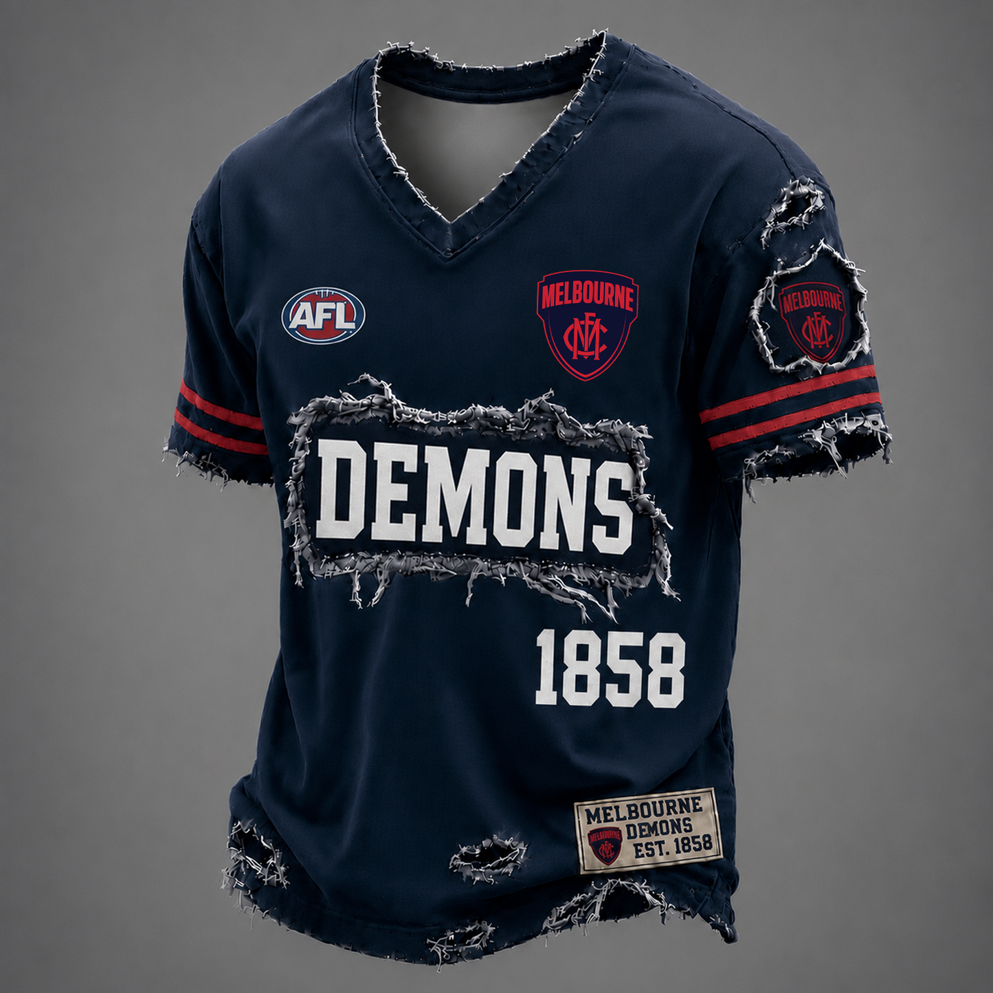 MELB x AFL LUXURY V-Neck T-Shirt