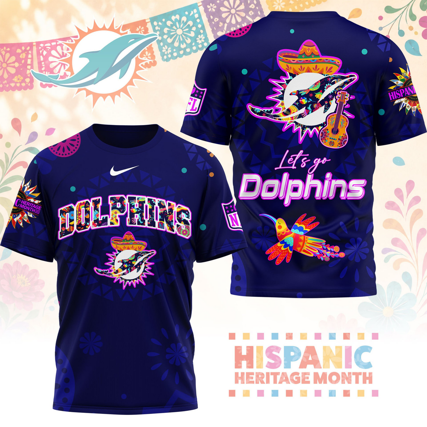 MIA x NFL Hispanic Heritage Fiesta 3D Shirt 2007