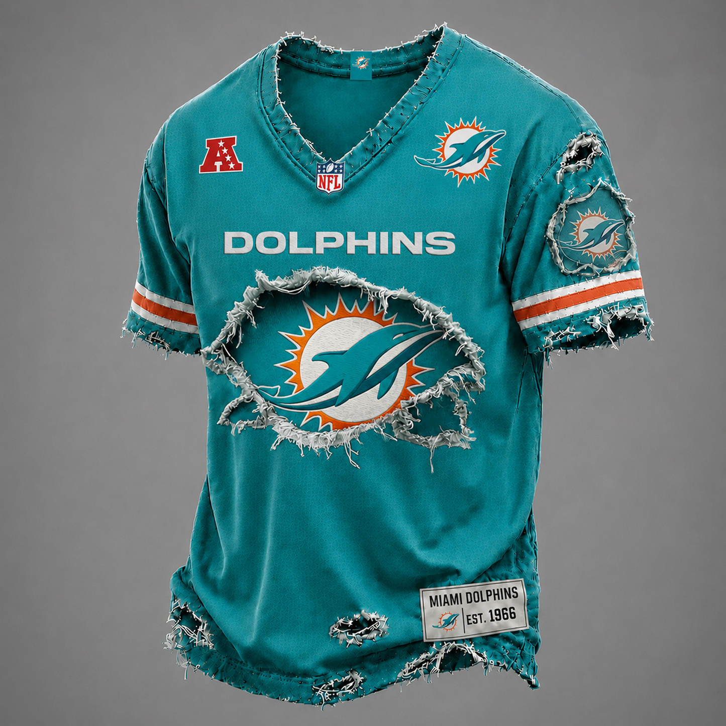 MIA x NFL LUXURY V-Neck T-Shirt V3 1906