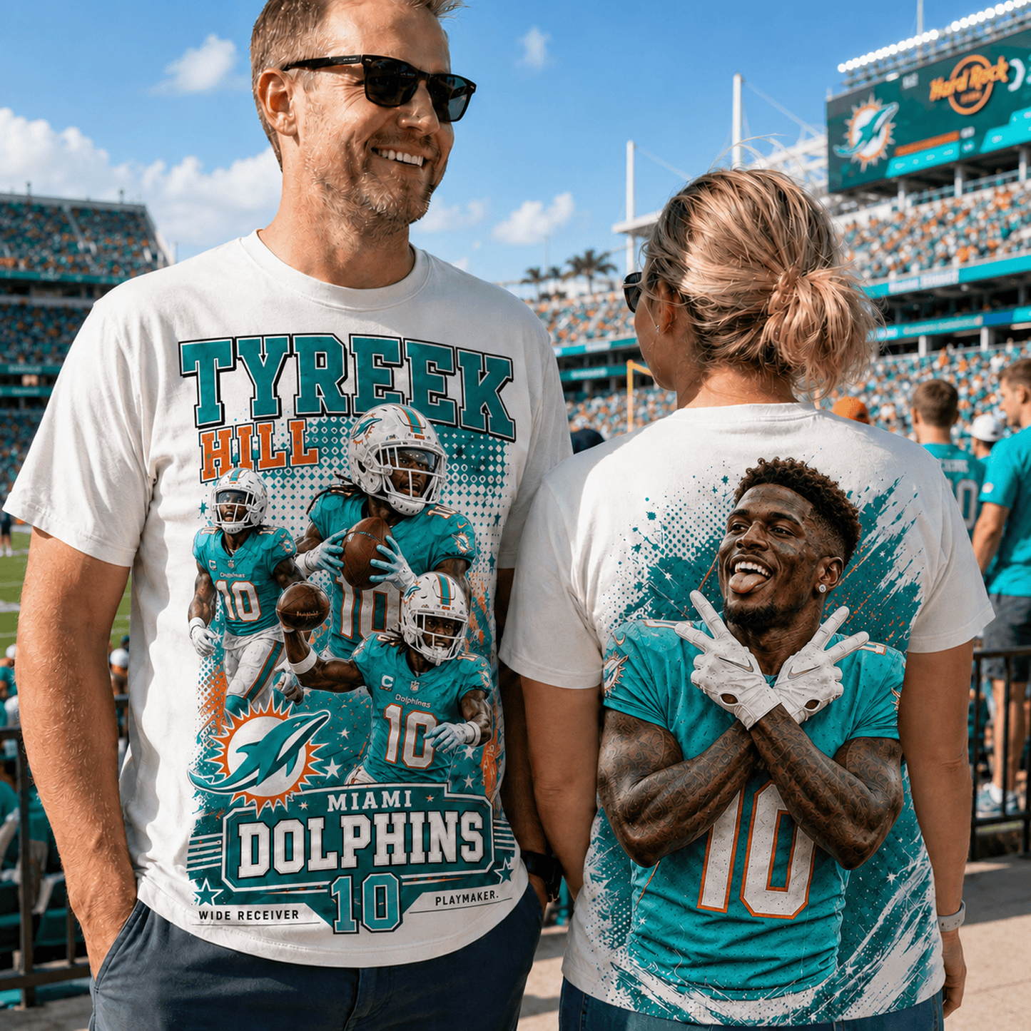 MIA x NFL Premium Football Player Graphic Shirt