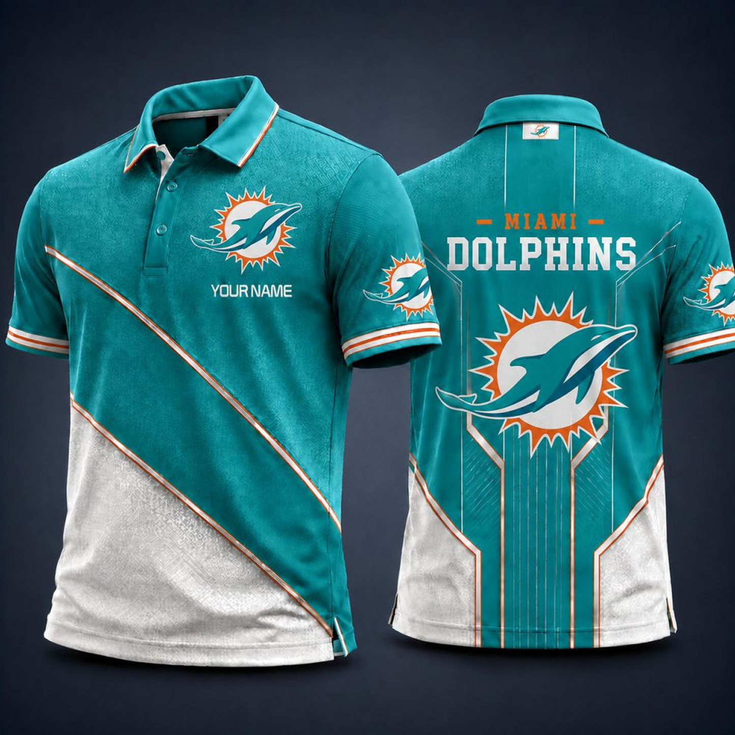 MIA x NFL Premium Polo Shirt