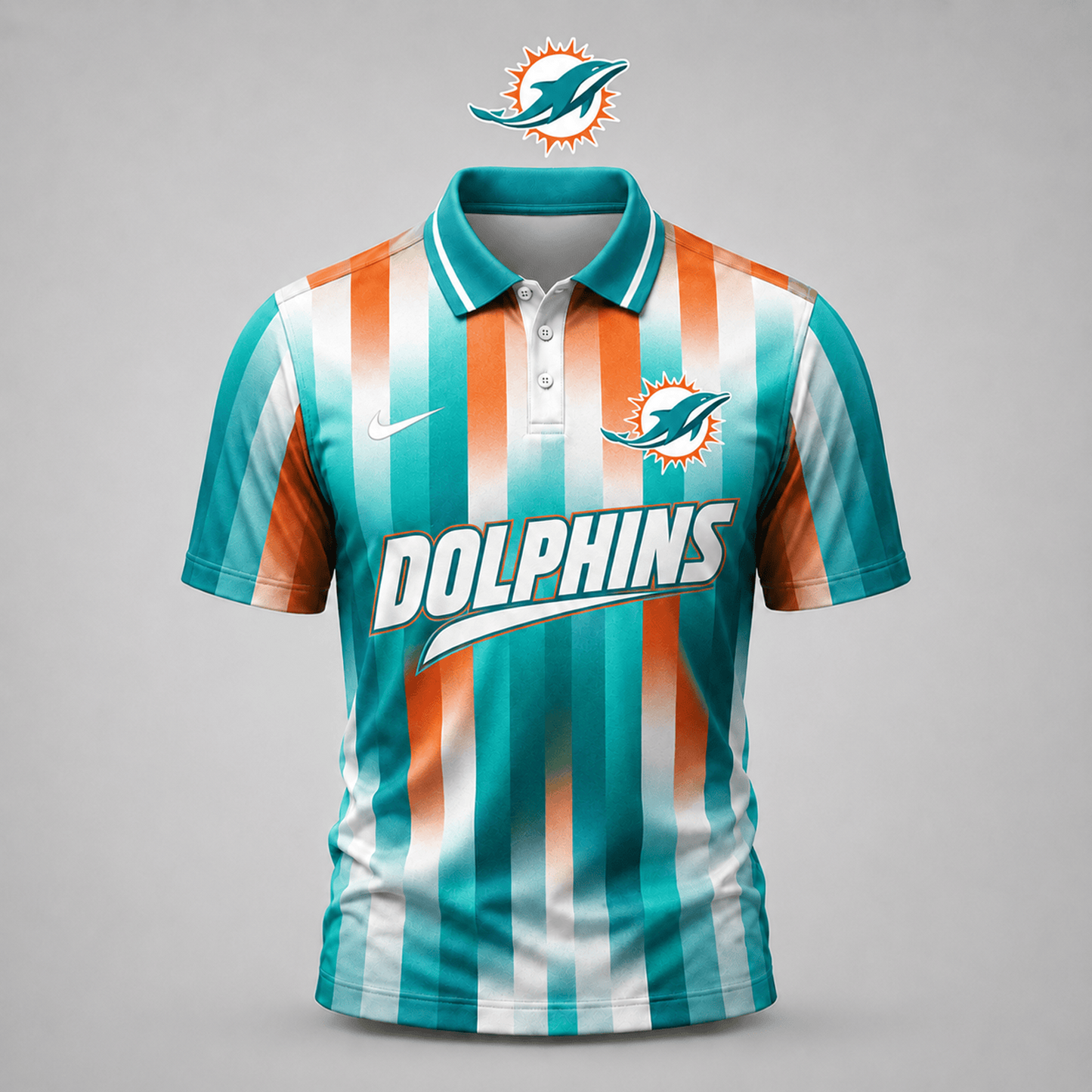MIA x NFL Premium Team Polo Shirt For Men Football