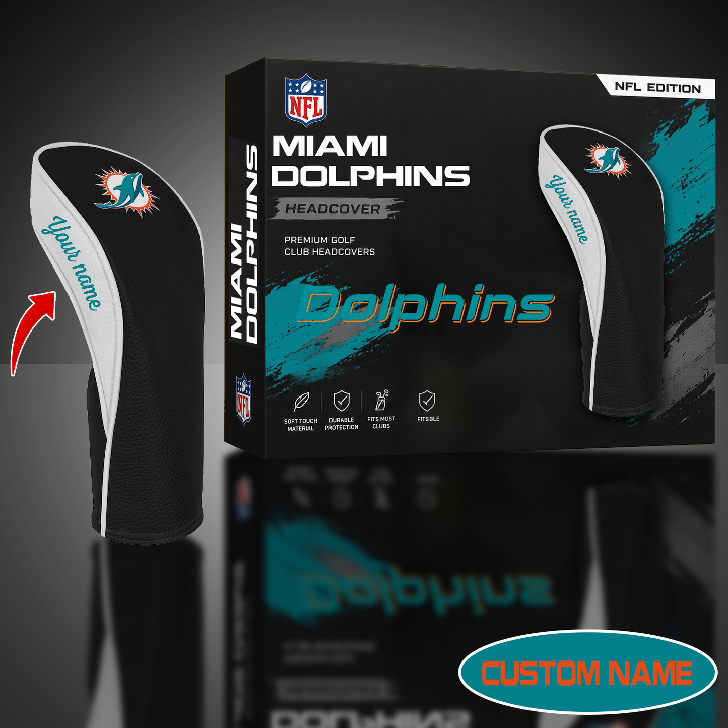 MIA x NFL WinCraft Golf Club Fairway Headcover