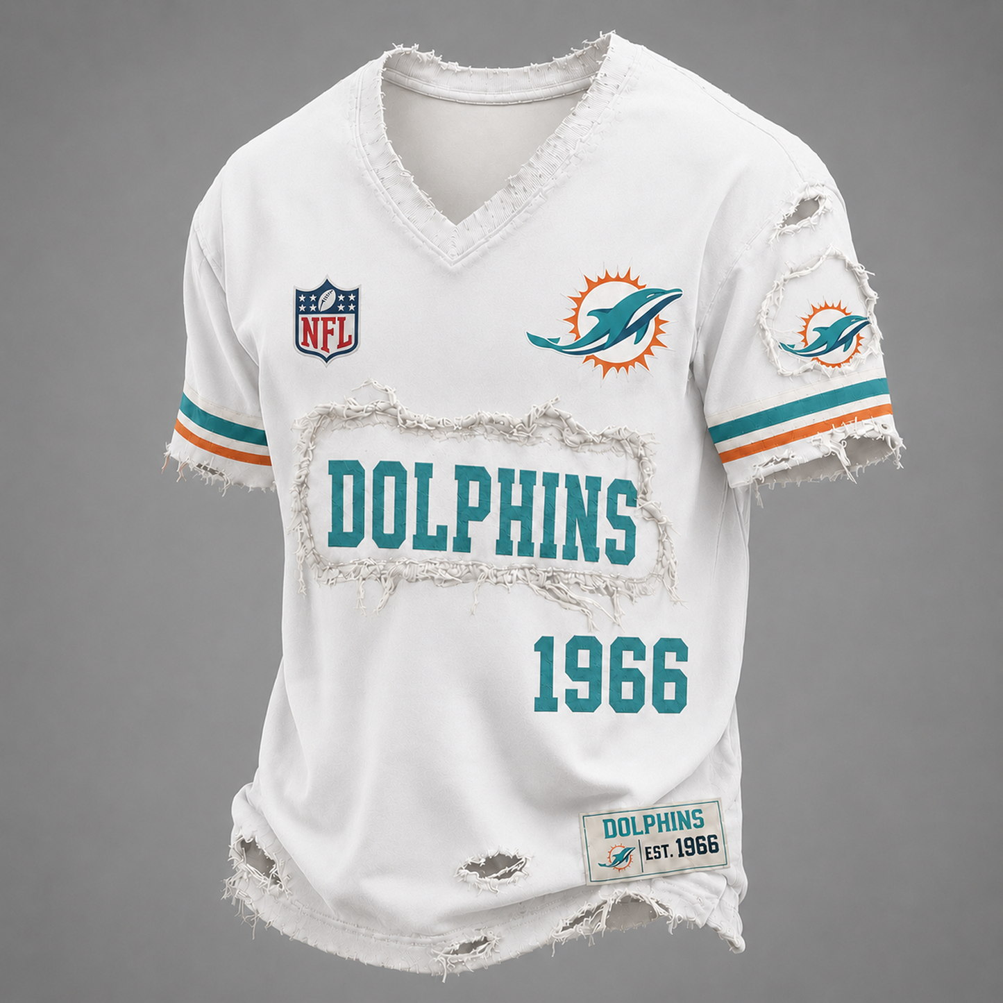 MIA x NFL LUXURY V-Neck T-Shirt 3005 DatND DVT